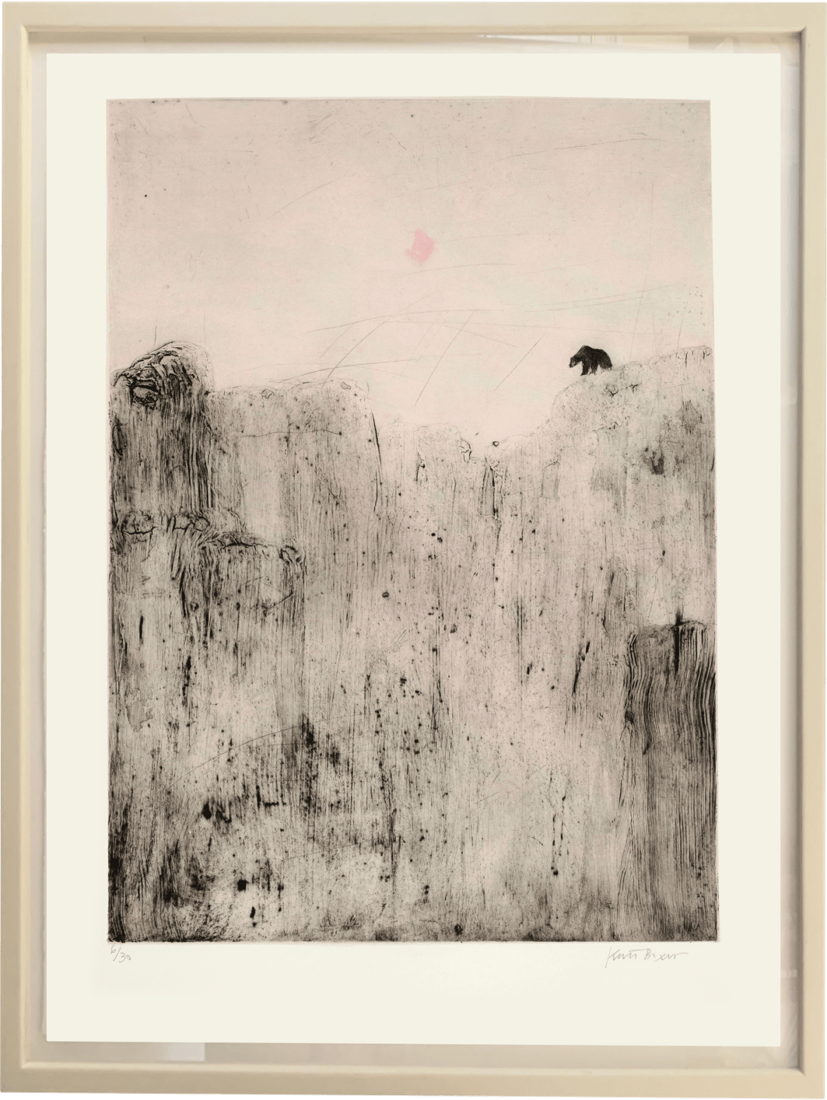 Kate Boxer, Bear on a Rock (Unframed)