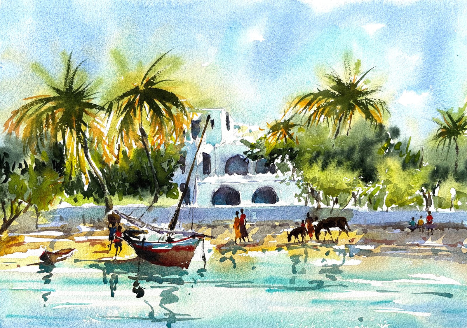 Julia Cassels, Arriving, Shela, Lamu