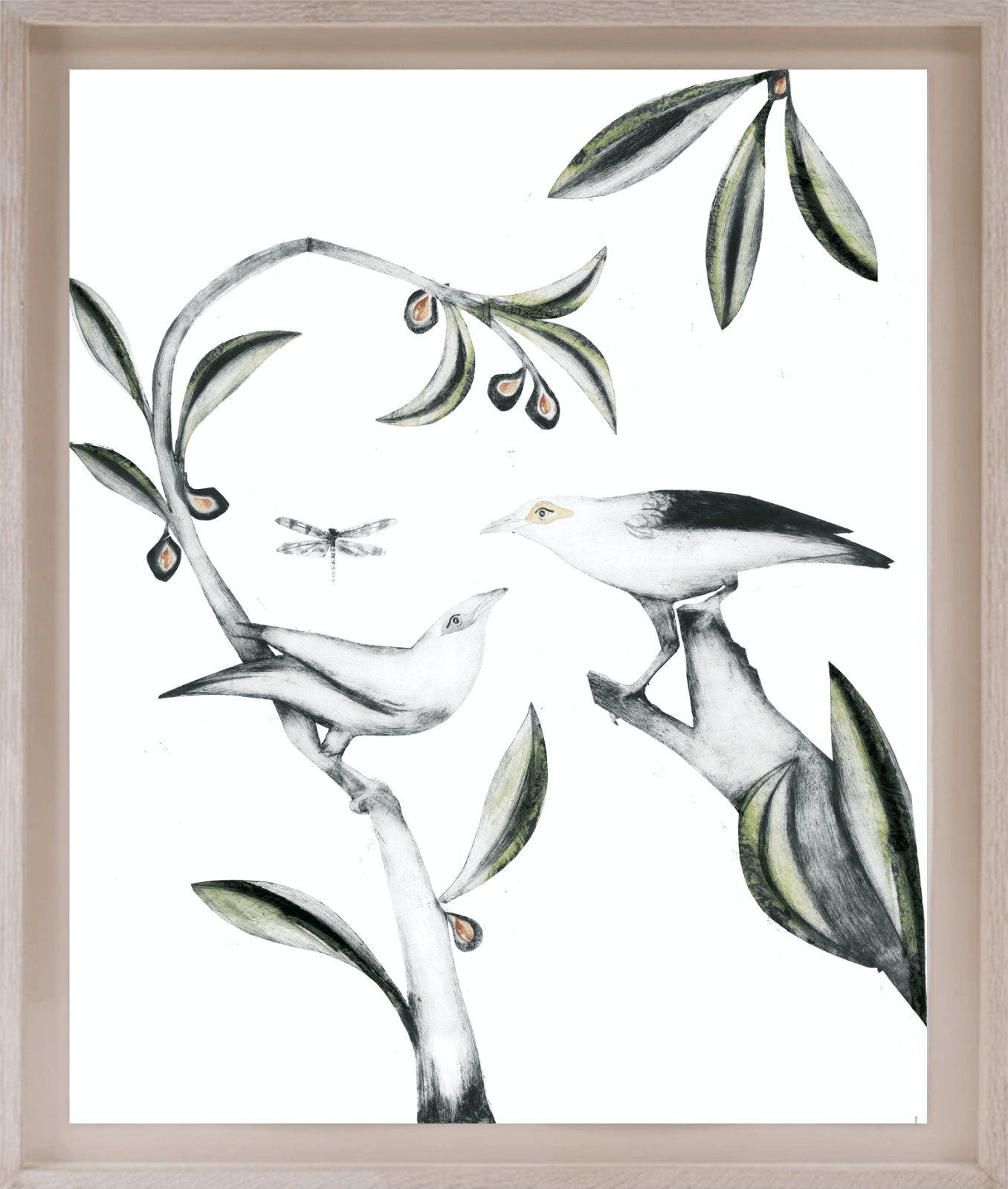 Beatrice Forshall, Bali Myna and Black Winged Starling (Unframed)