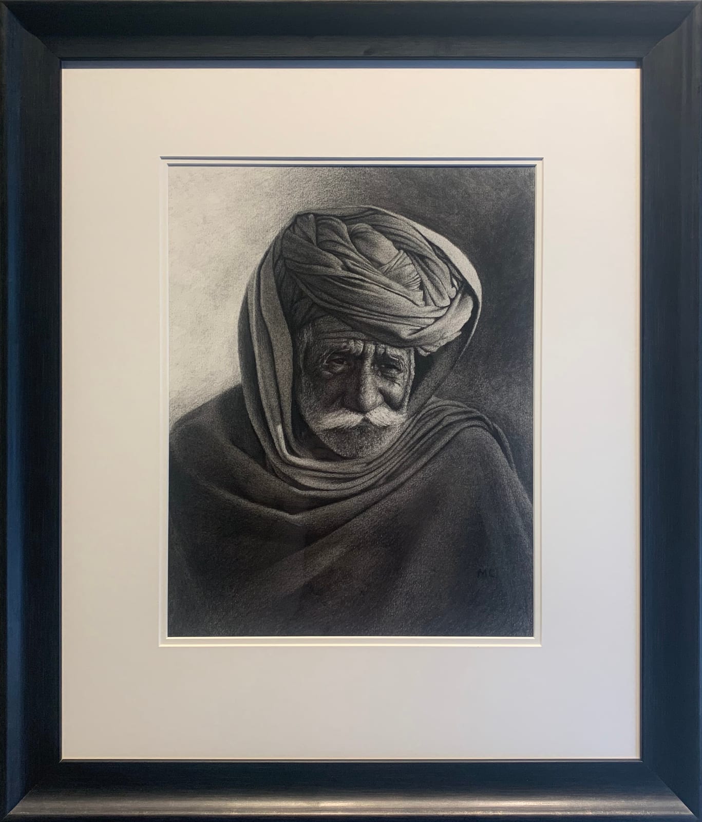 Mark Clark, Rajasthani Man with Shawl (London Gallery)