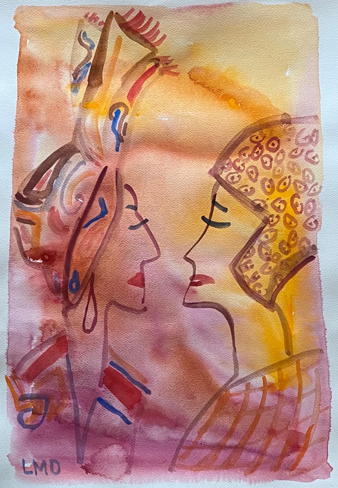 Lucy Dickens, Face to Face II (Mounted) (