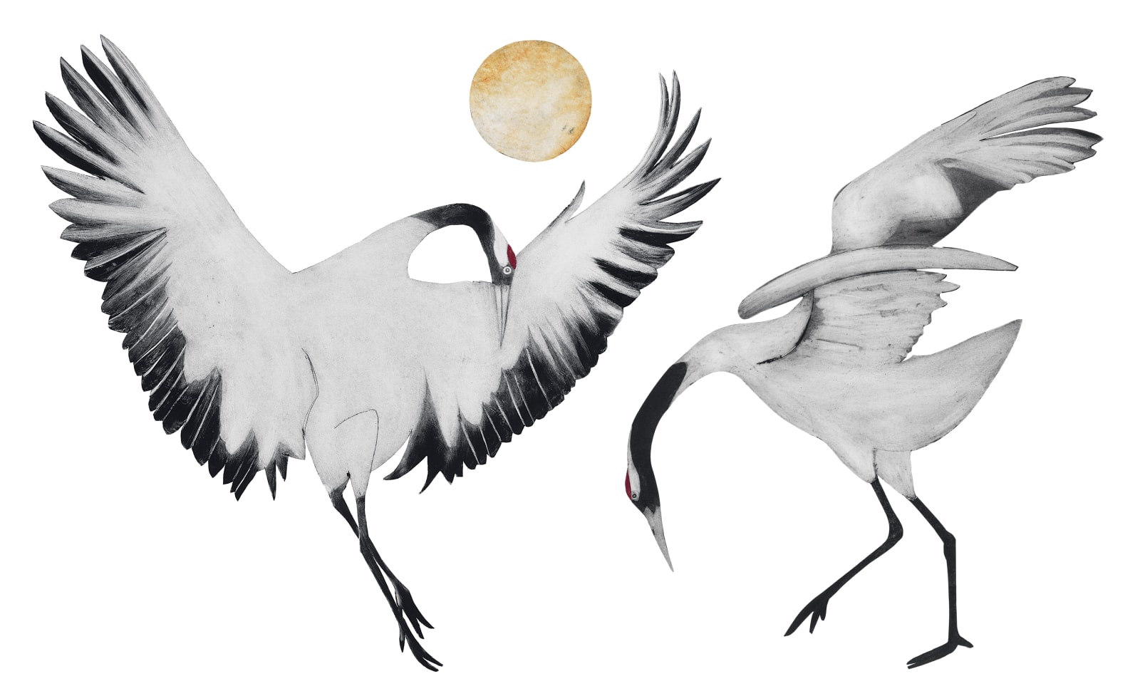 Beatrice Forshall, Red-Crowned Cranes (unframed)