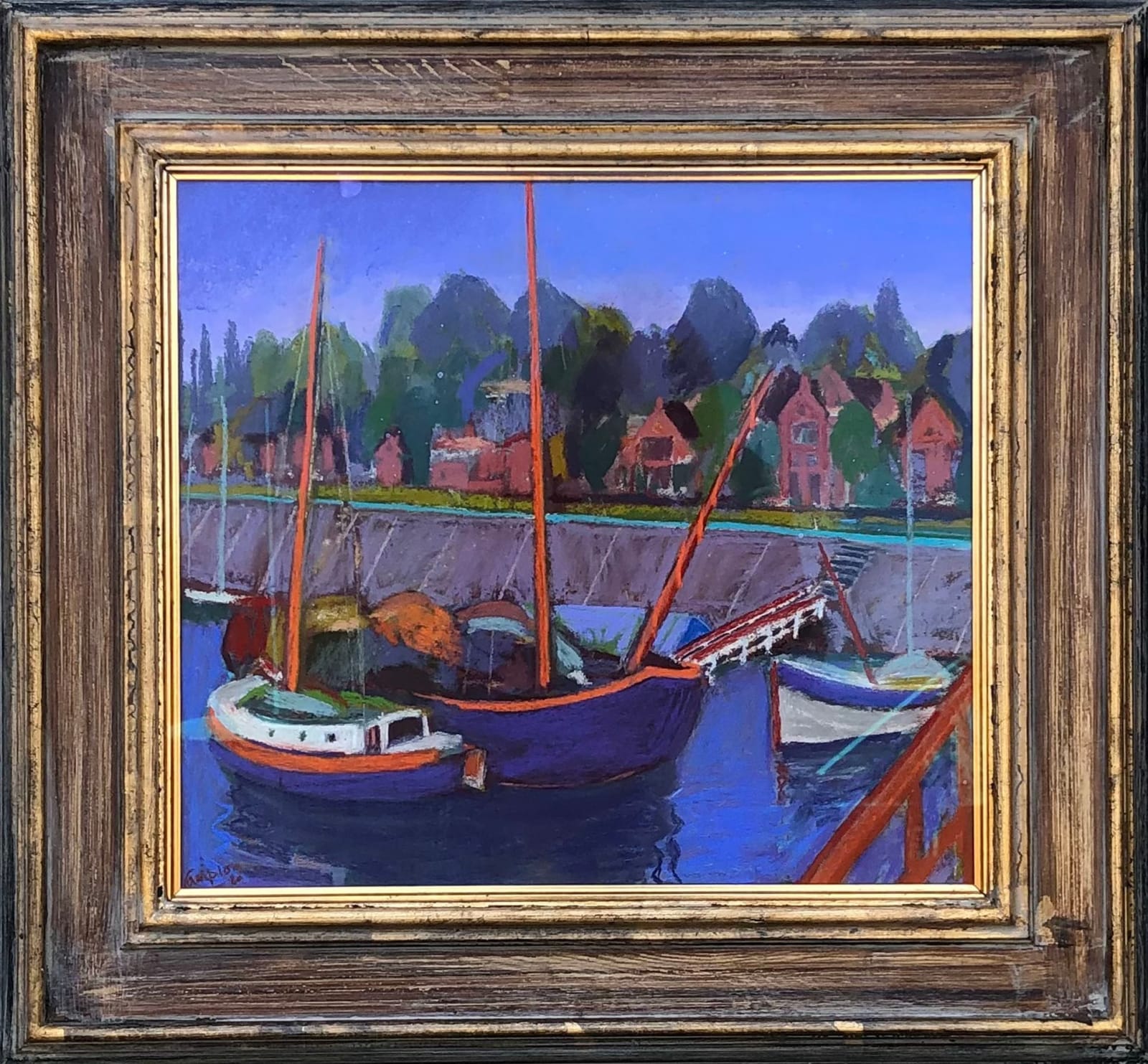 Sue Campion, Boats at Hoorne (Hungerford Gallery)