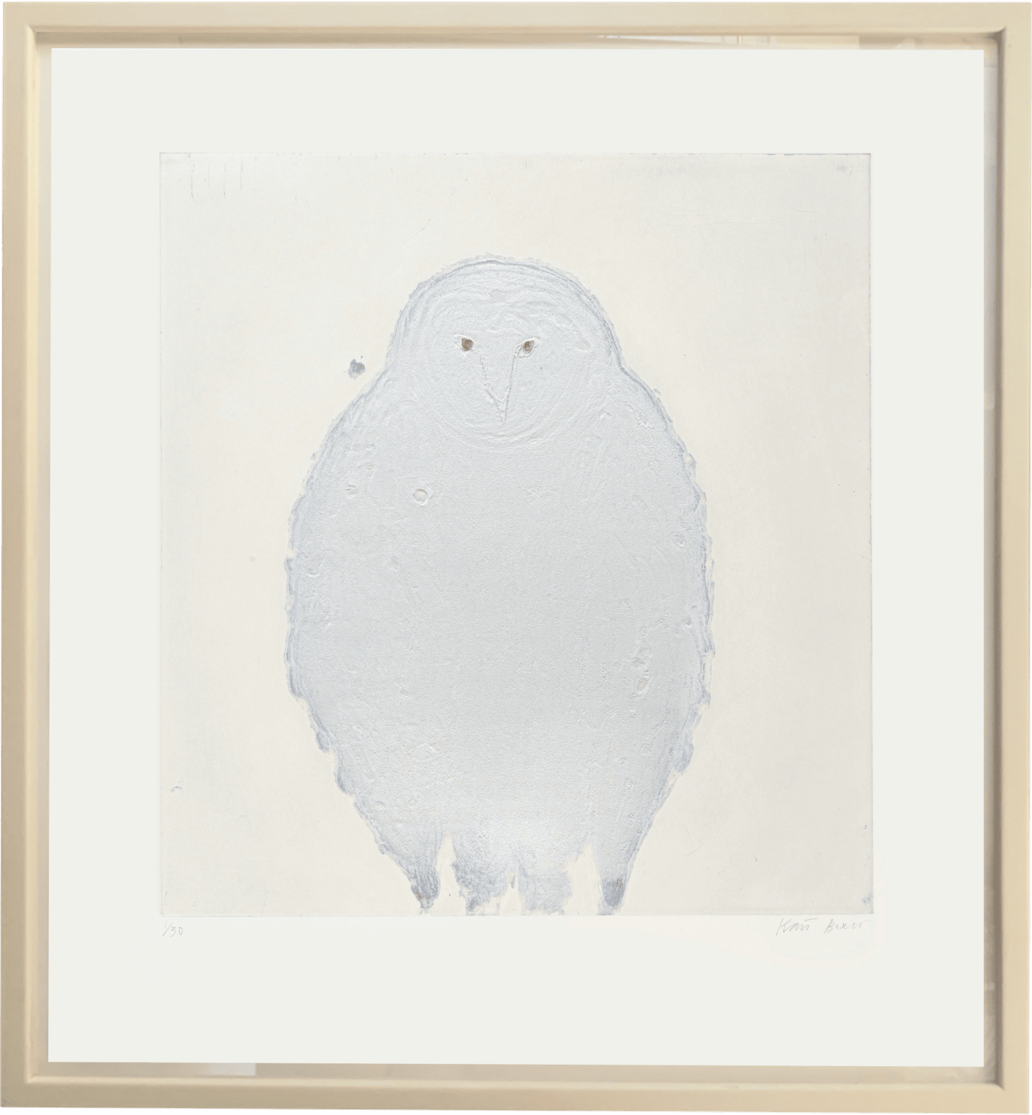 Kate Boxer, Owl (White) (Unframed)