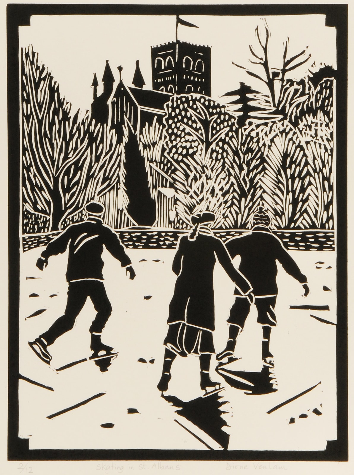 Dione Verulam, Skating in St. Albans (Unframed)