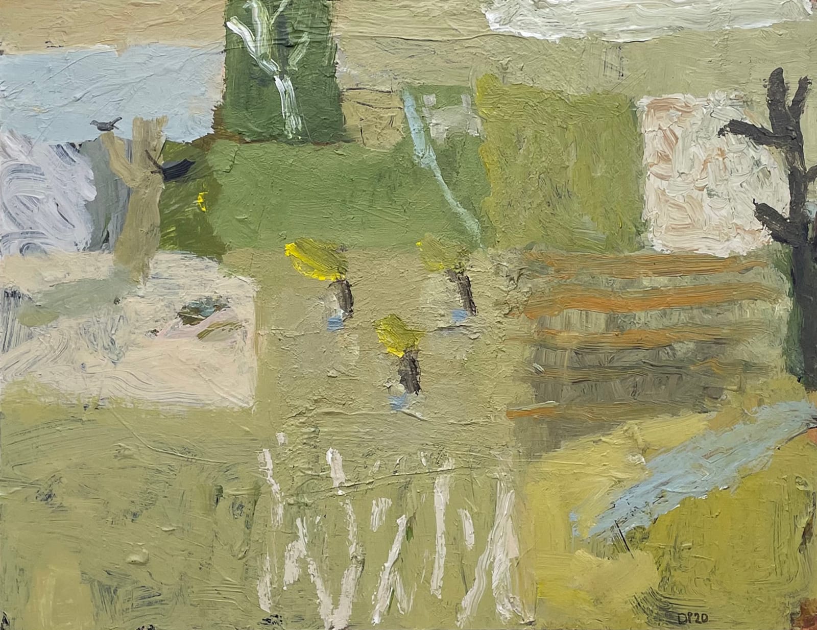 David Pearce, Garden Series - Visiting Blackbirds (London Gallery)