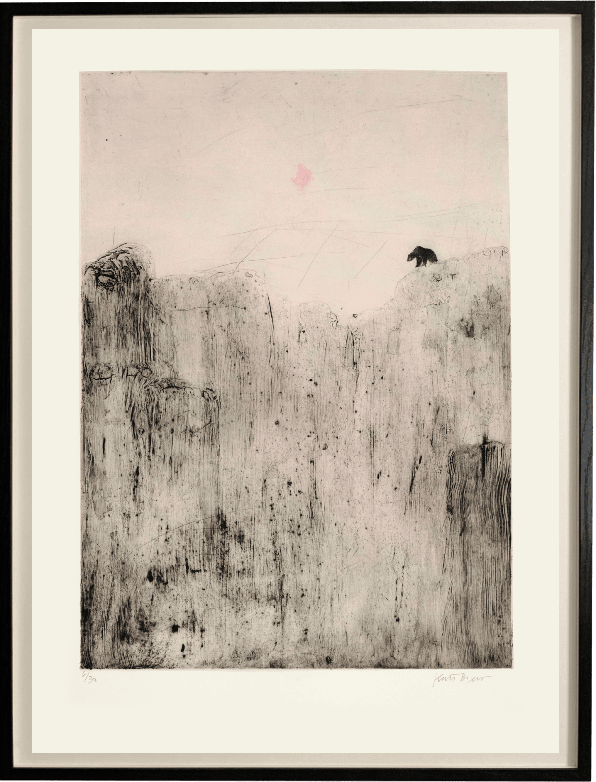 Kate Boxer, Bear on a Rock (Unframed)