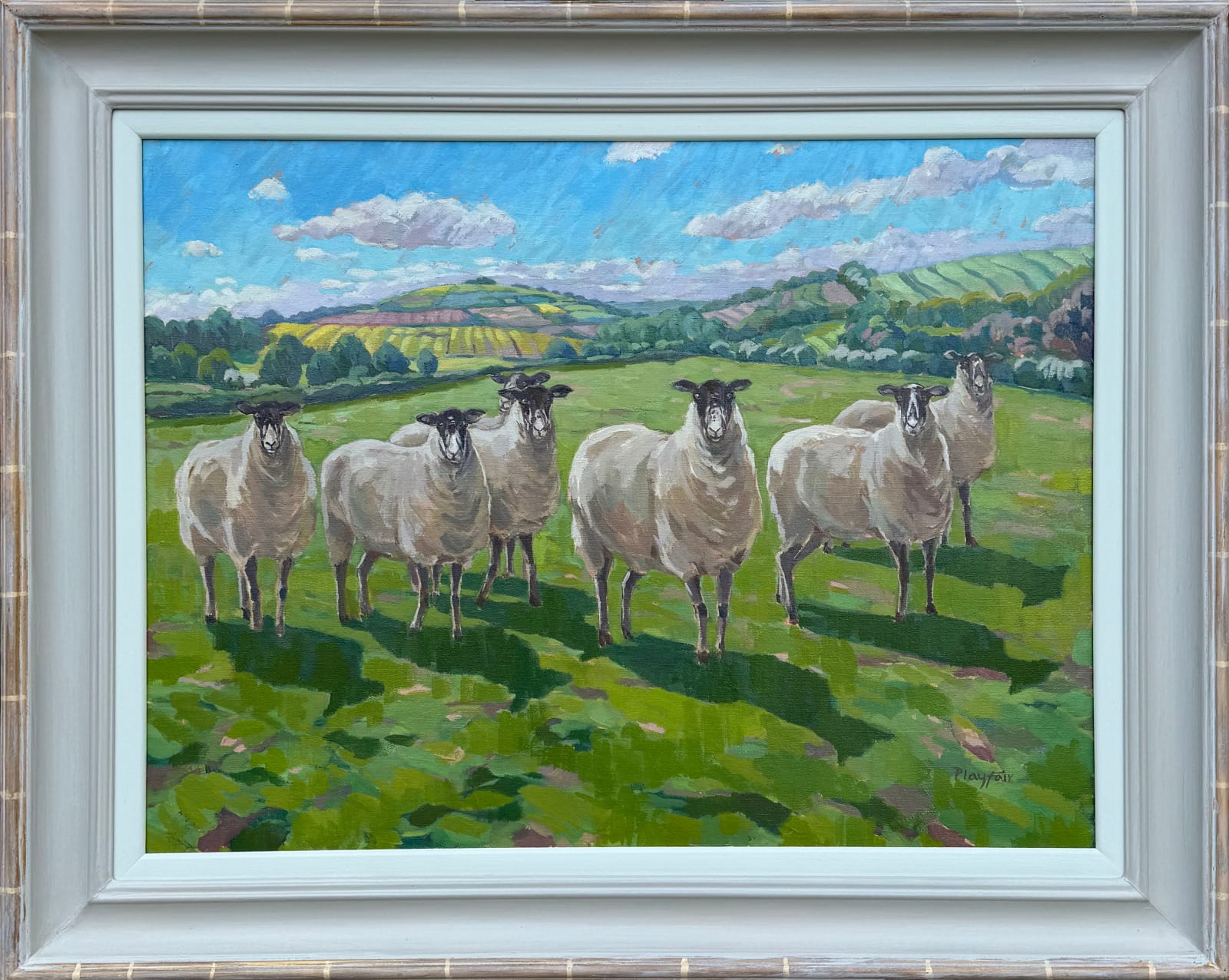 Annabel Playfair, Sheep in the Cotswolds (Hungerford Gallery)