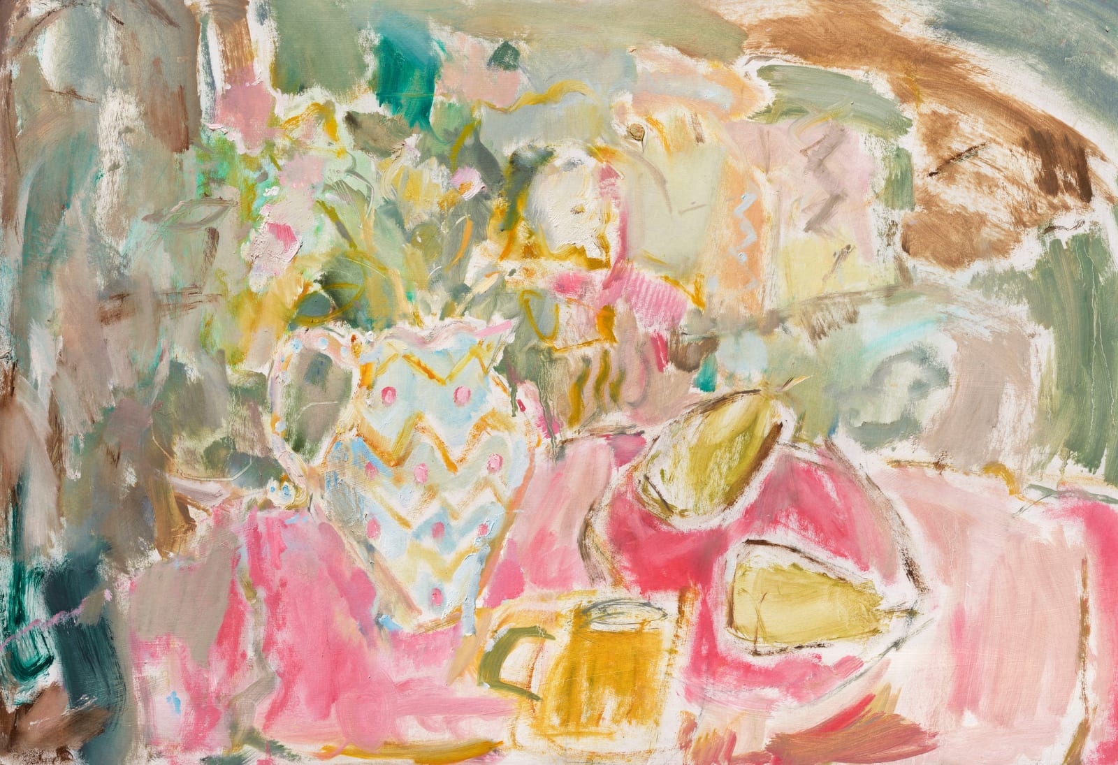 Jemma Powell, Peas and Patterned Jug (Hungerford Gallery)