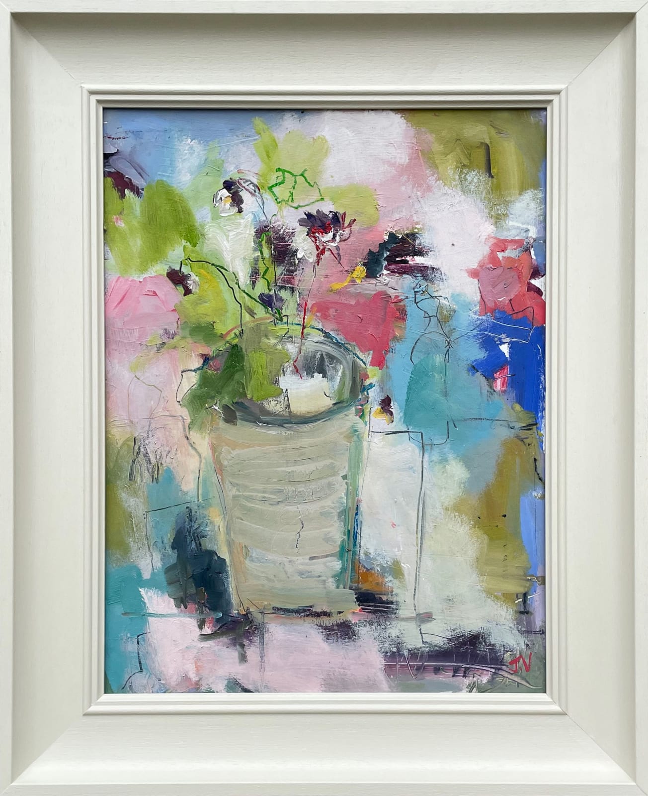 Jo Vollers, Violas in a Garden Pot (Hungerford Gallery)