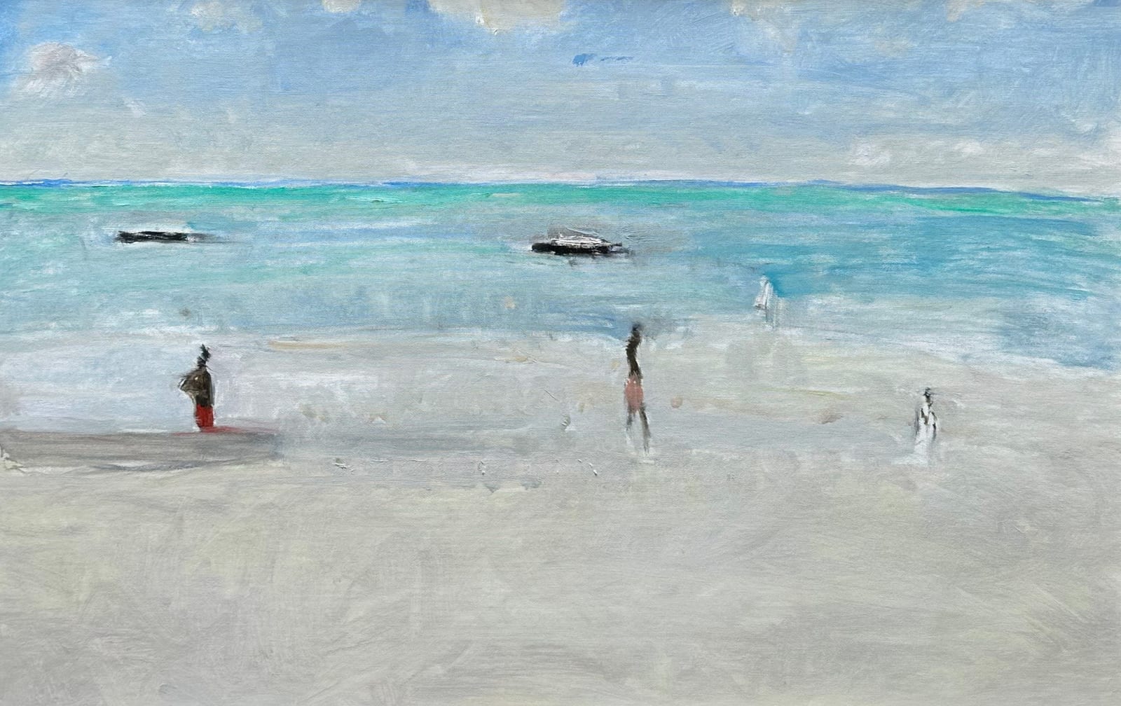 Ann Shrager, Boat Boys, Mauritius (Hungerford Gallery)