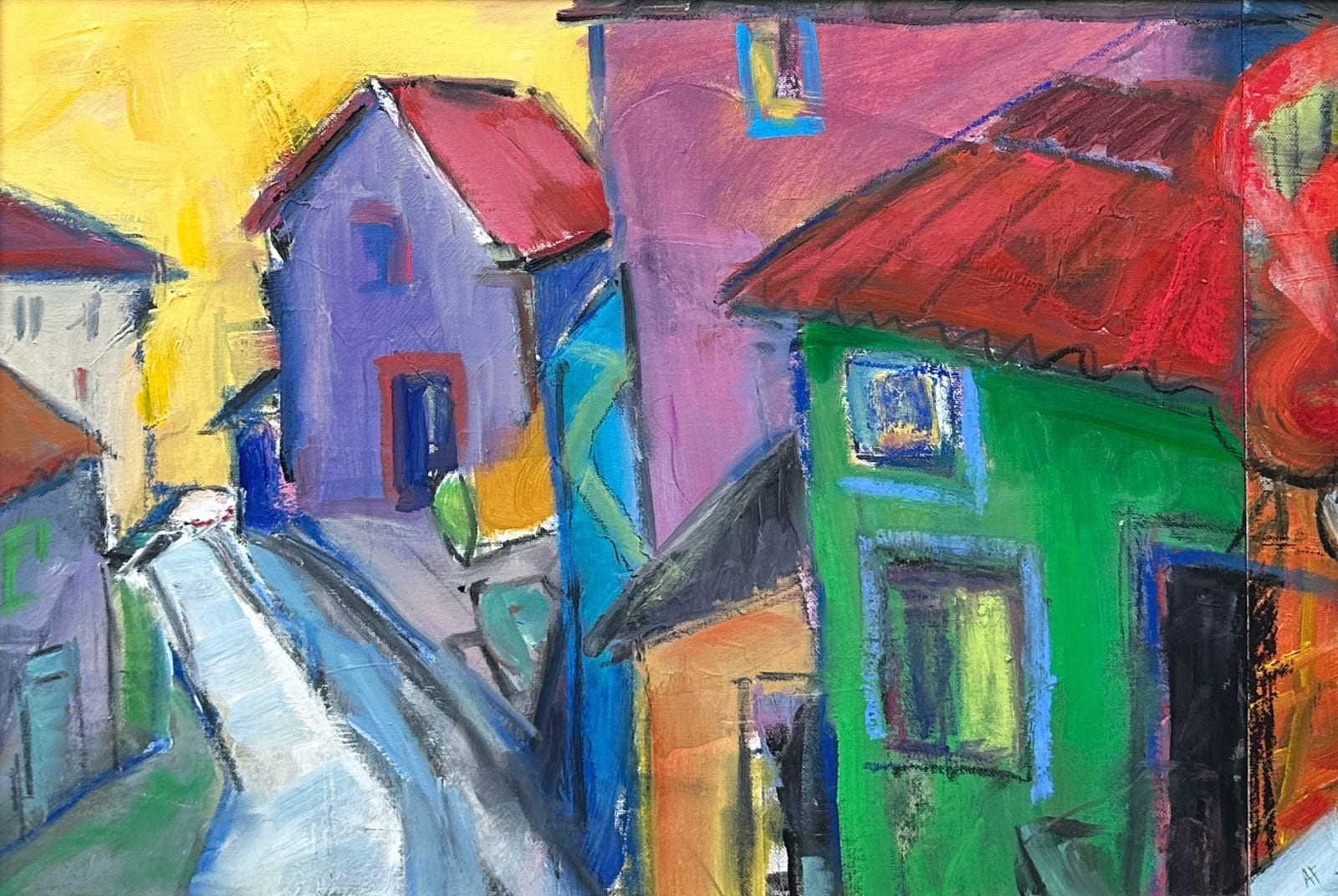 Annie Field, Summer Street Scene (Hungerford Gallery)