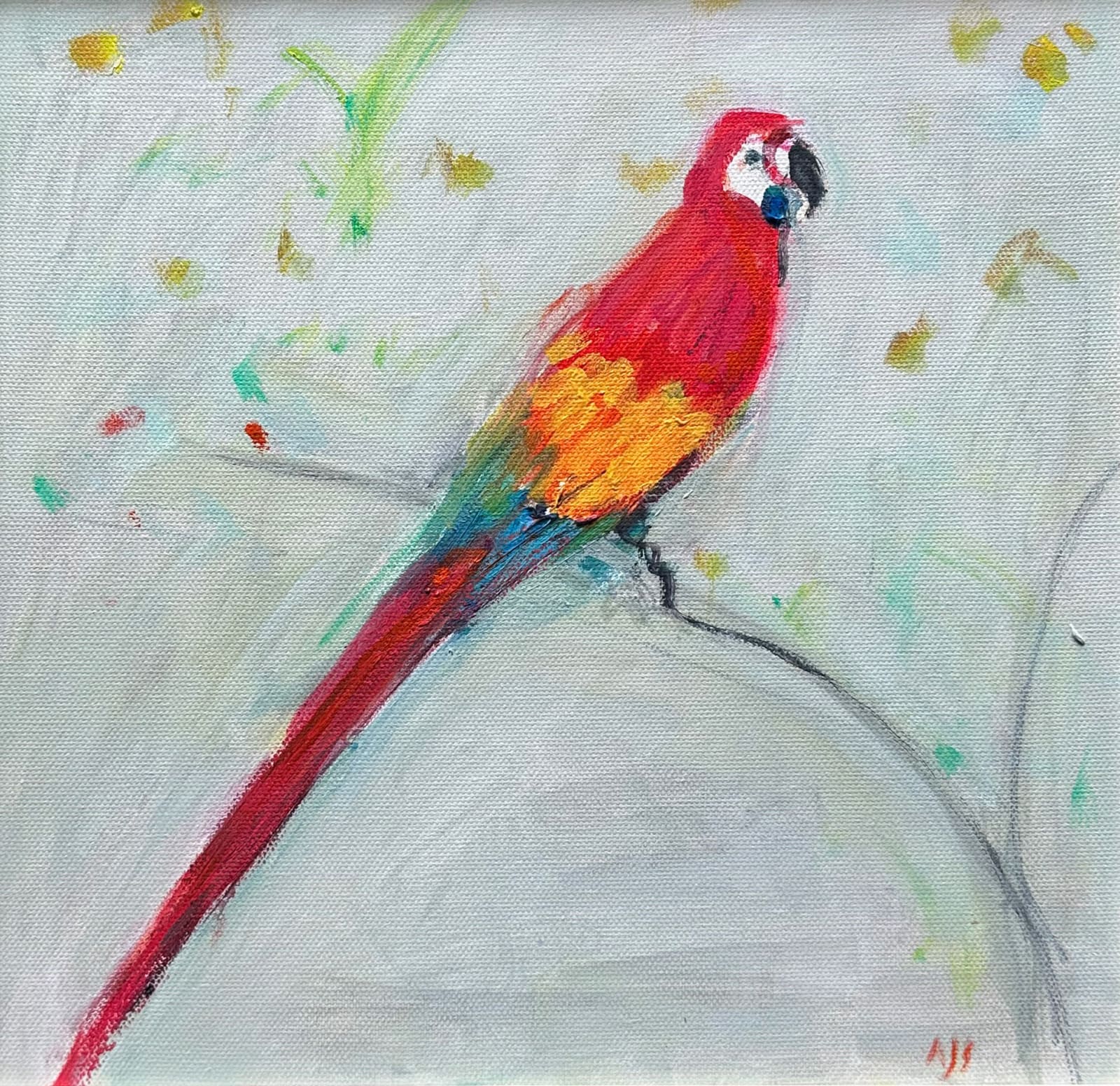 Ann Shrager, Red Parrot (Hungerford Gallery)