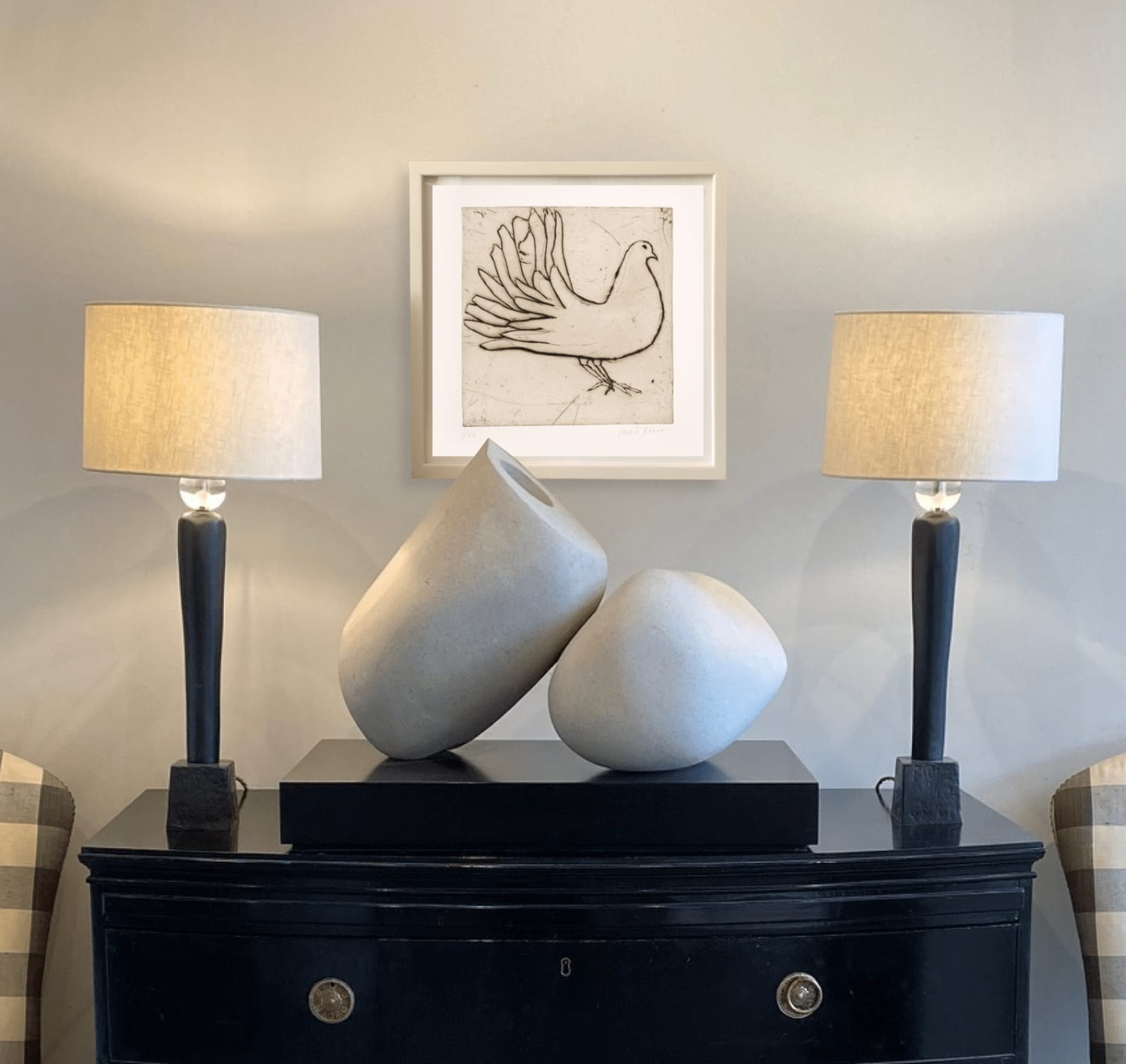 Kate Boxer, Fantail Dove (Unframed)