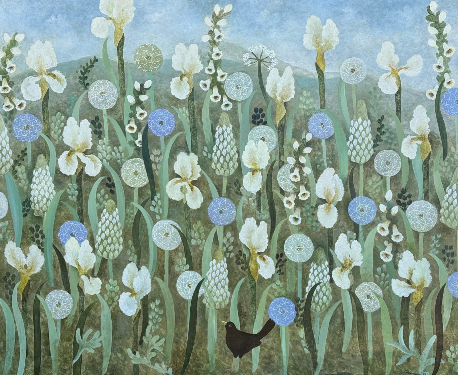 Sarah Bowman, Blues and Whites (Hungerford Gallery)