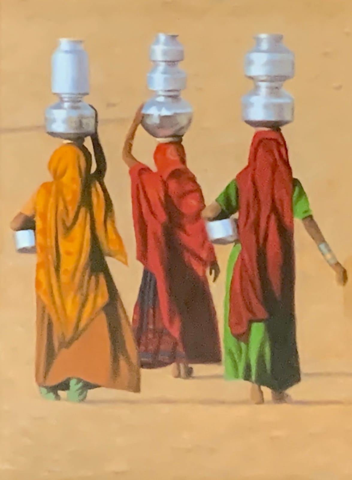 Mark Clark, Three Rajasthani Women with Pots