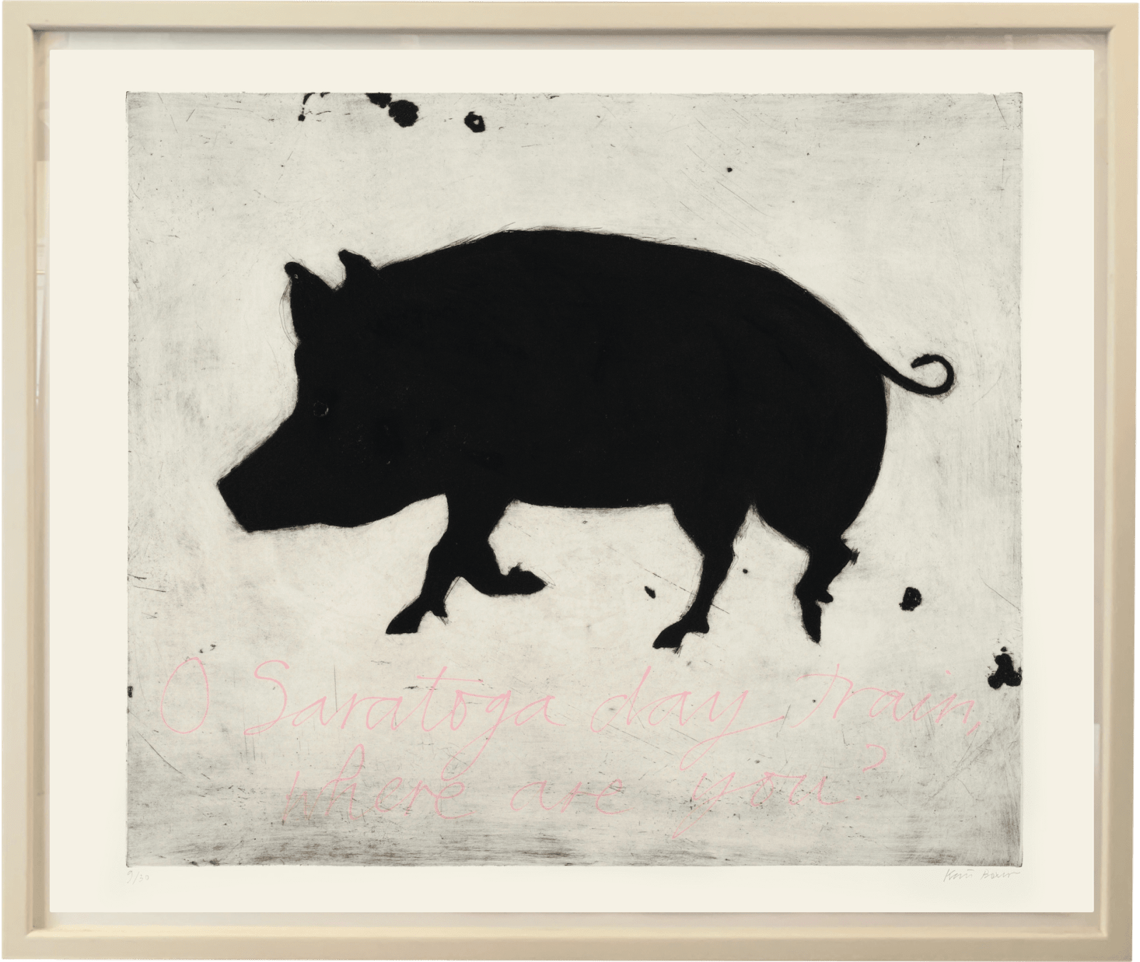 Kate Boxer, Saratoga Pig (Unframed)
