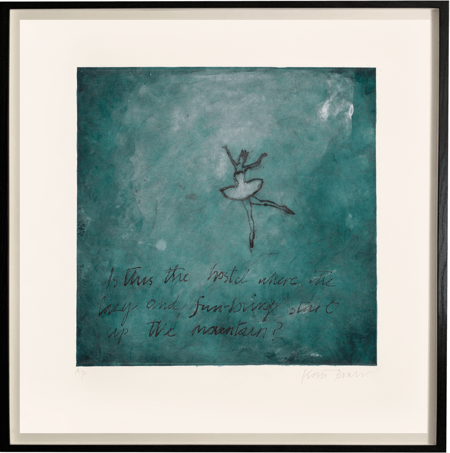 Kate Boxer, Ballerina (Is this the hostel where the lazy and fun-loving start up the mountain) (Unframed)