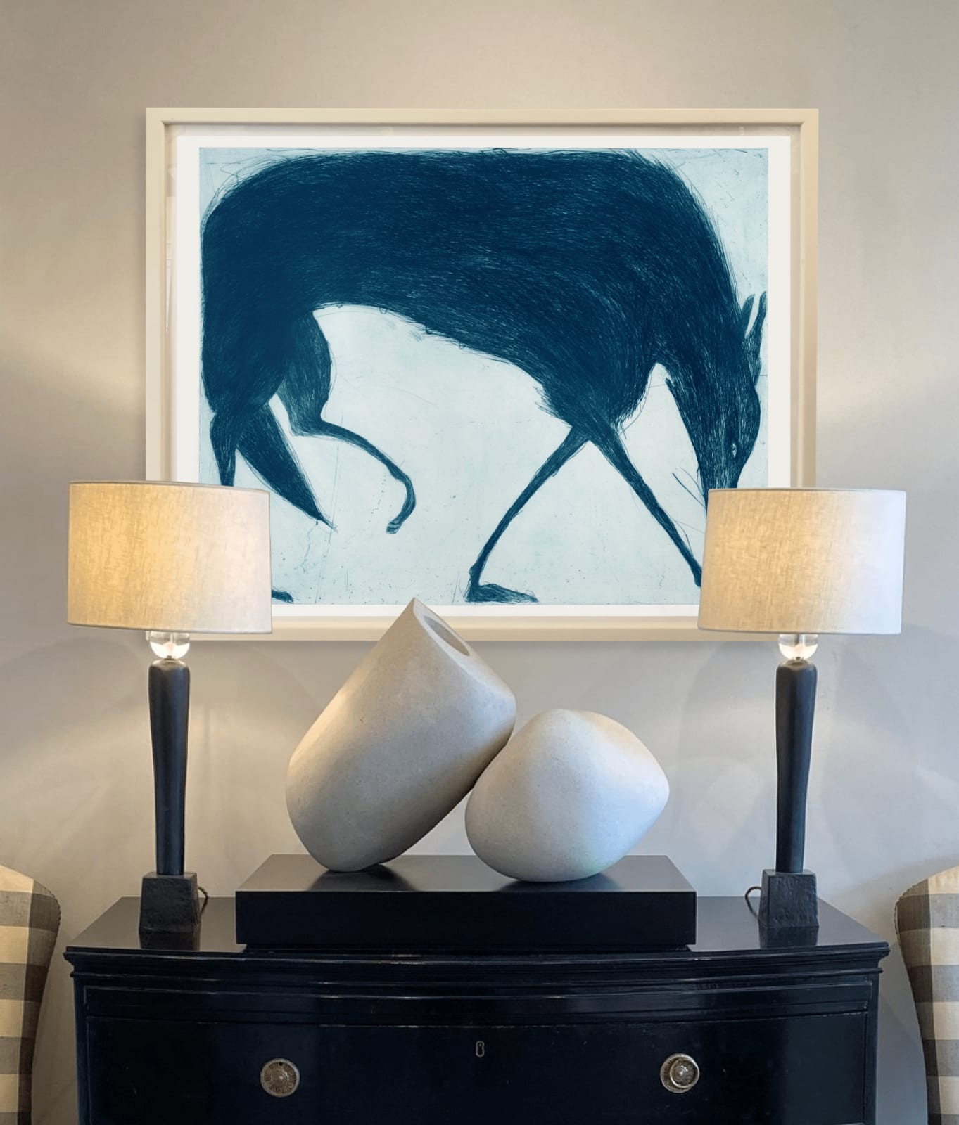 Kate Boxer, Blue Wolf (Unframed)