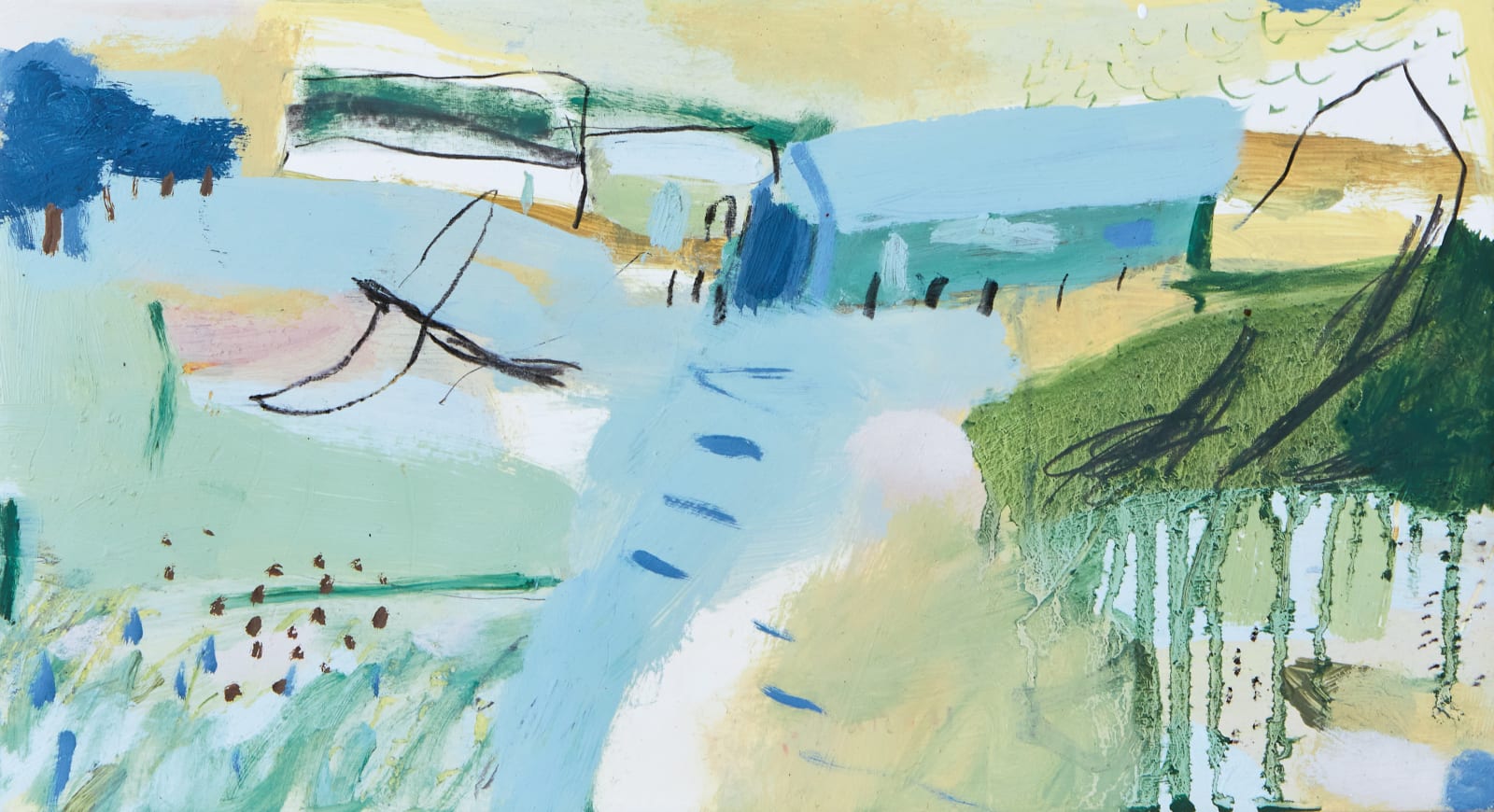 Sam Rudd, Neighbouring Barns (Hungerford Gallery)