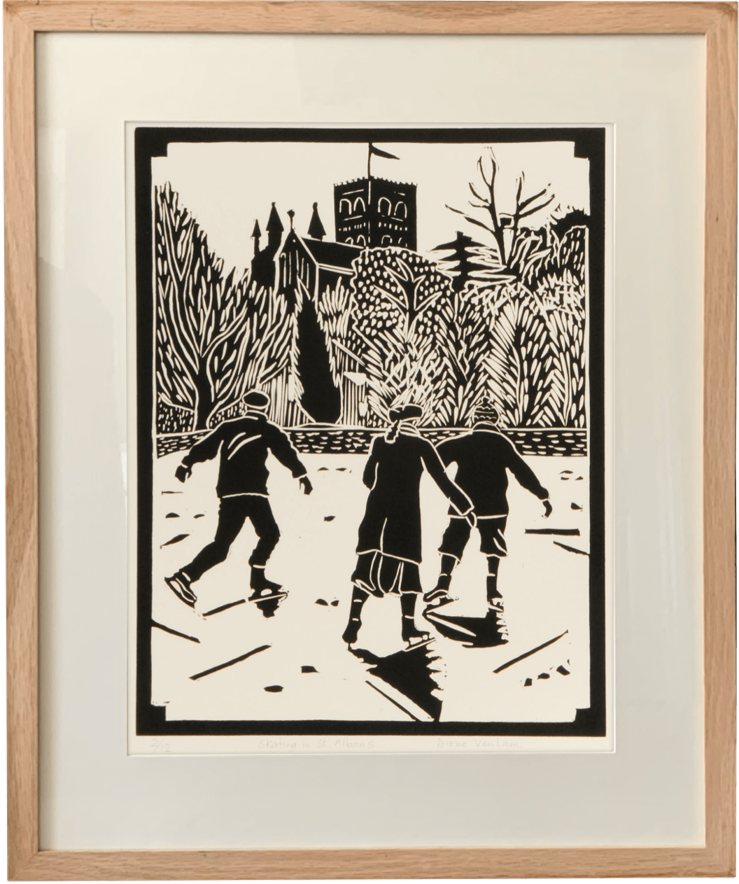 Dione Verulam, Skating in St. Albans (Unframed)