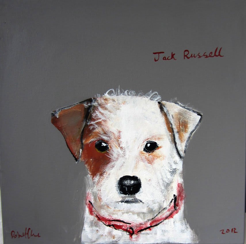 Jack russell cricketer hot sale art