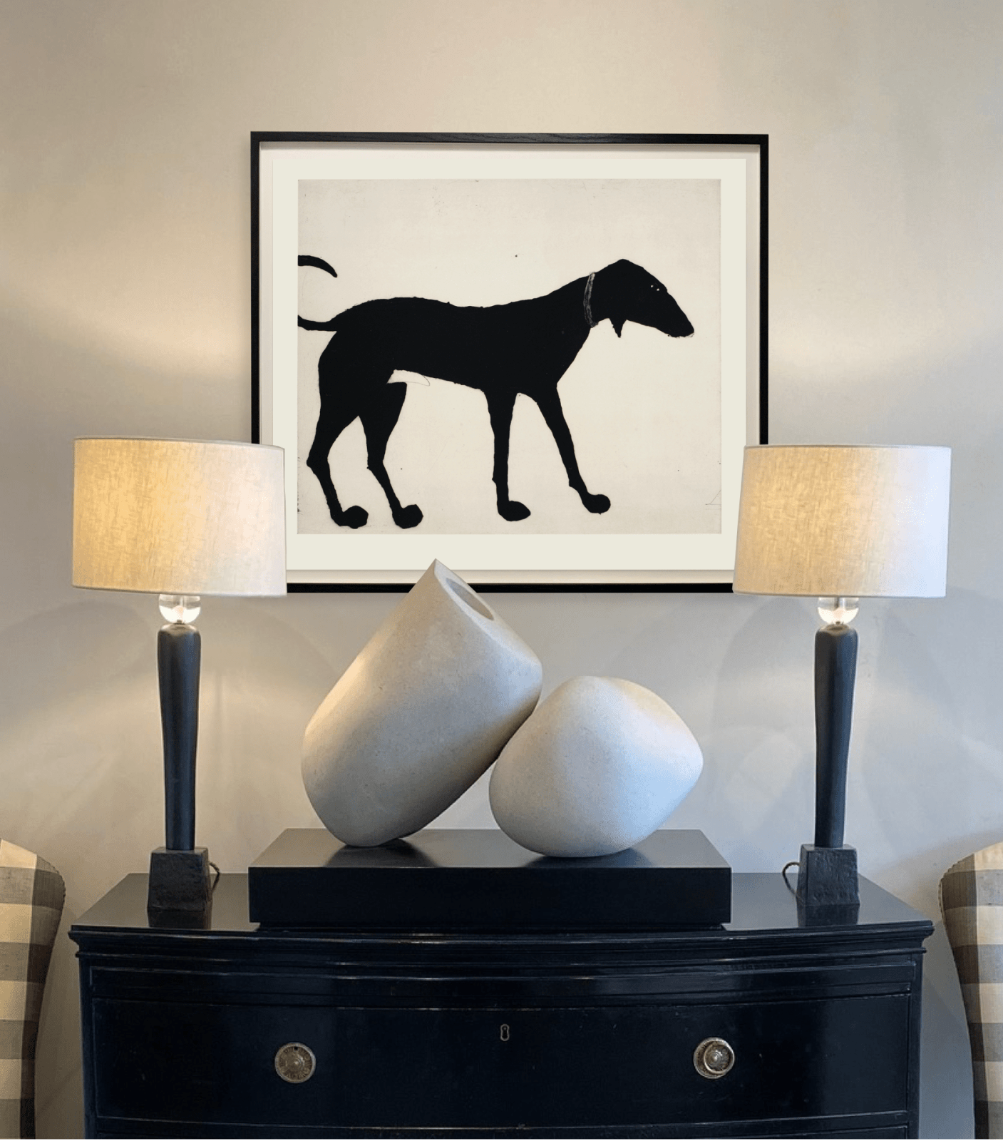 Kate Boxer, Black Dog (Unframed)