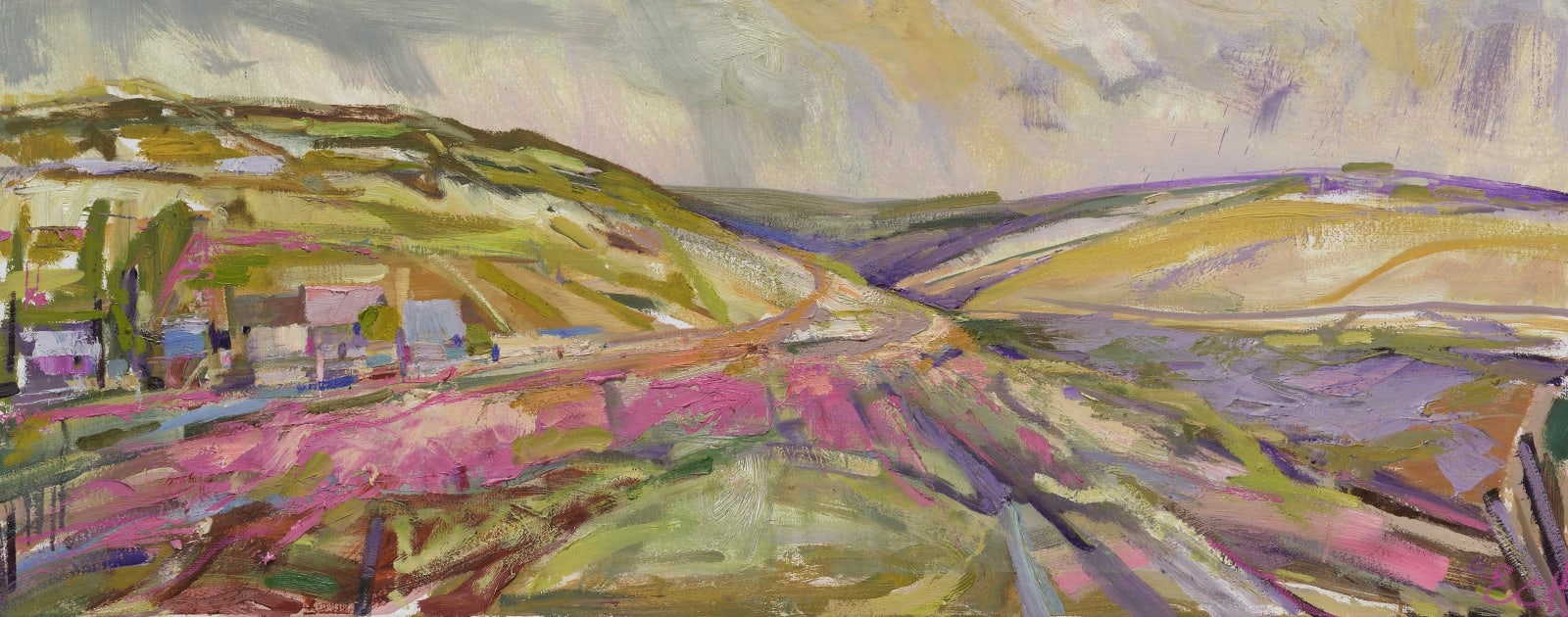 Emma Haggas, Village in the Dales (Hungerford Gallery)