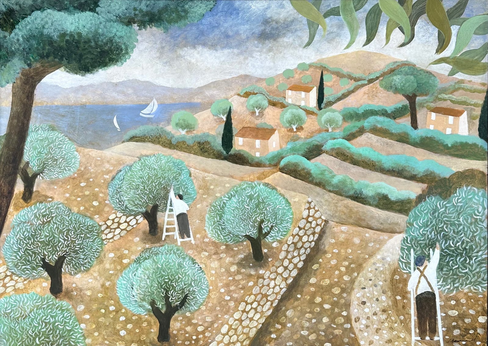 Sarah Bowman, Evening Harvest, Mallorca (London Gallery)