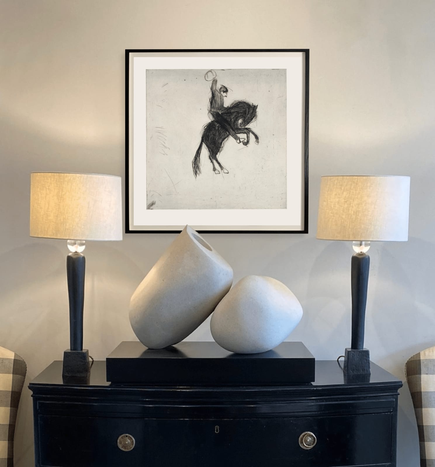 Kate Boxer, Bucking Bronco (Unframed)