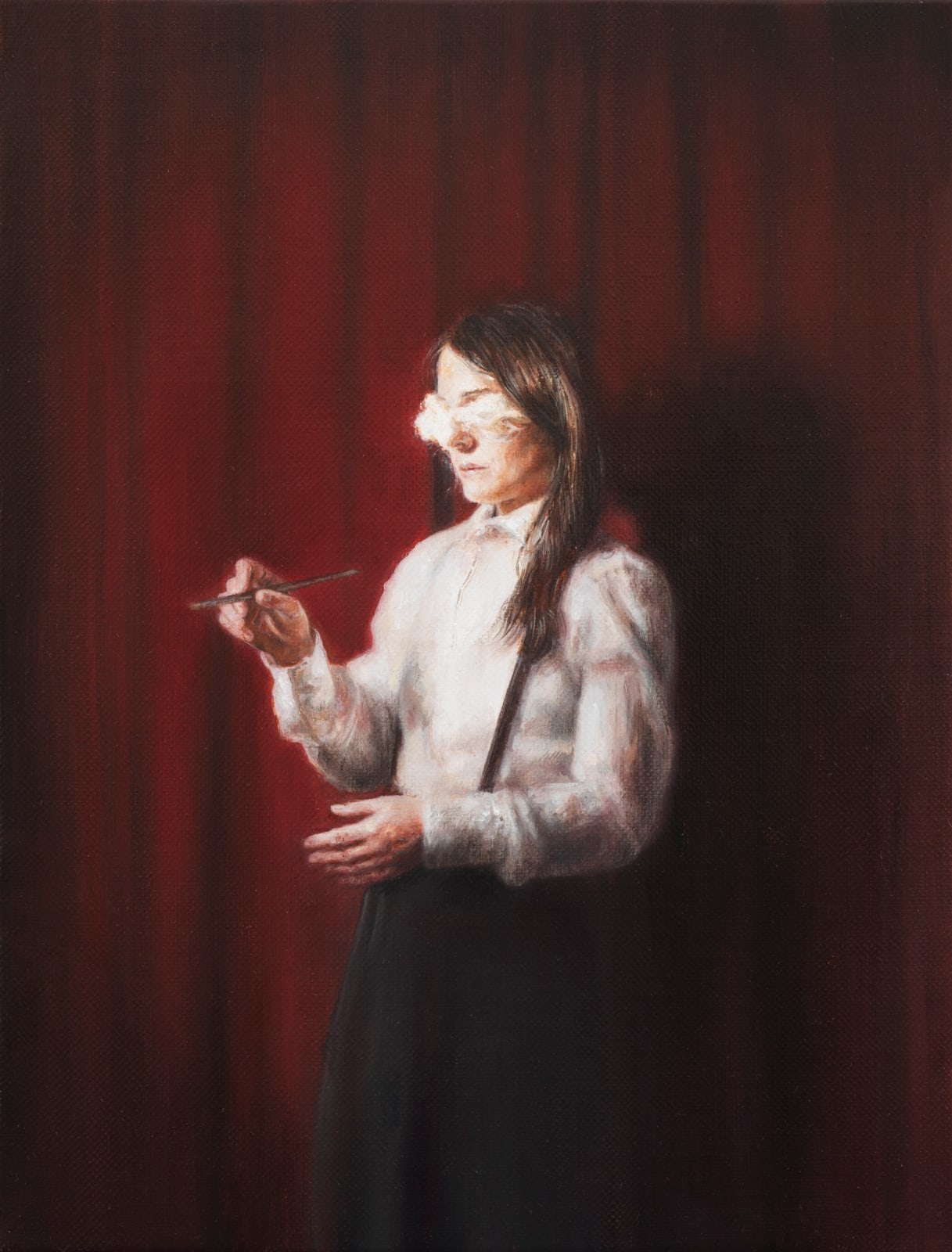 Anna Madia, Self portrait (Le peintre aveugle), 2023