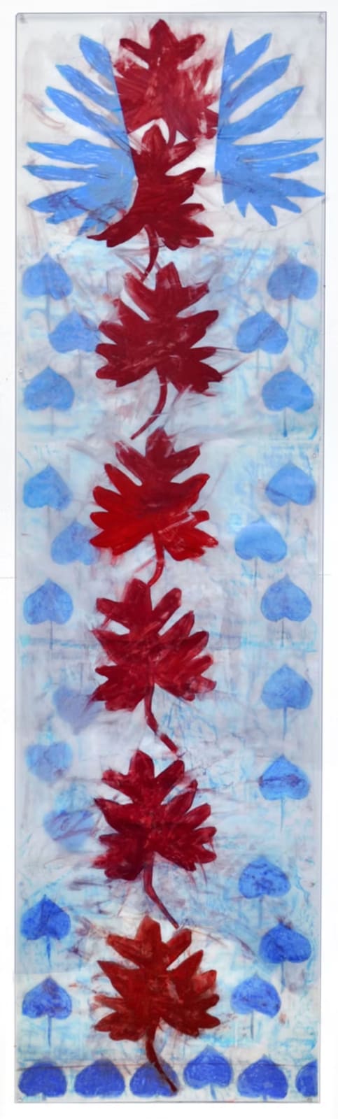 Seven Central Leaves with Blue, 2013