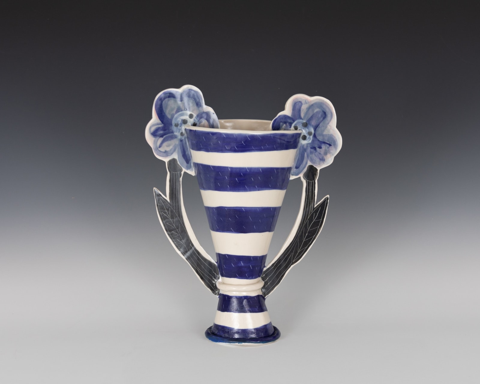 Josie Jurczenia, Blue Flower Handles Vase, 2025