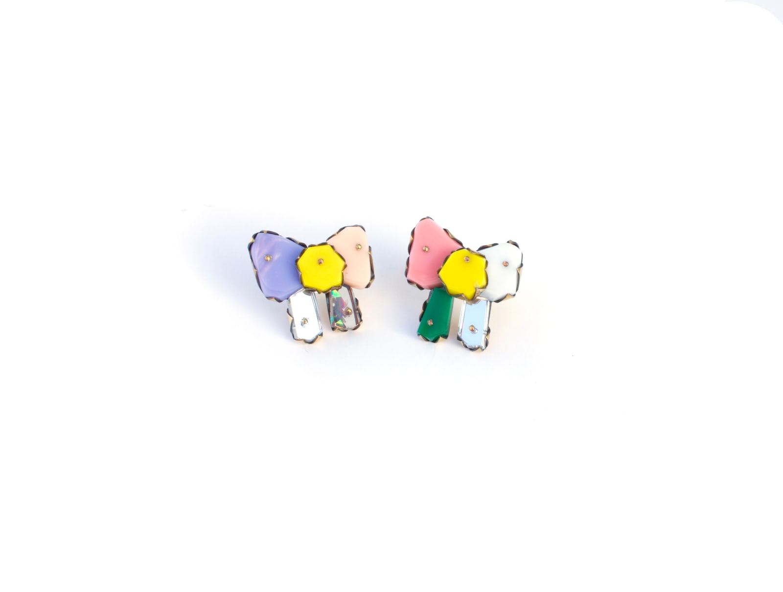 Nikki Couppee, Bow Studs Pink/Purple, 2025