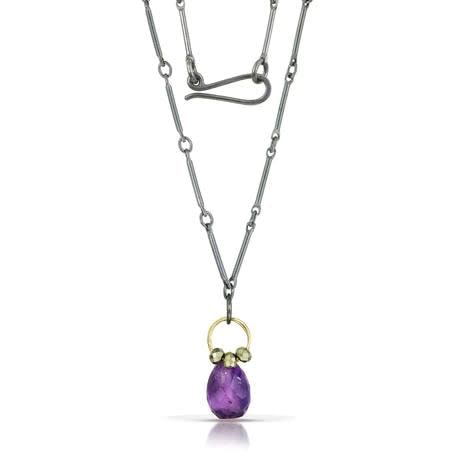 Heather Guidero, Mini Tangle Amethyst + Pyrite Necklace, 2023