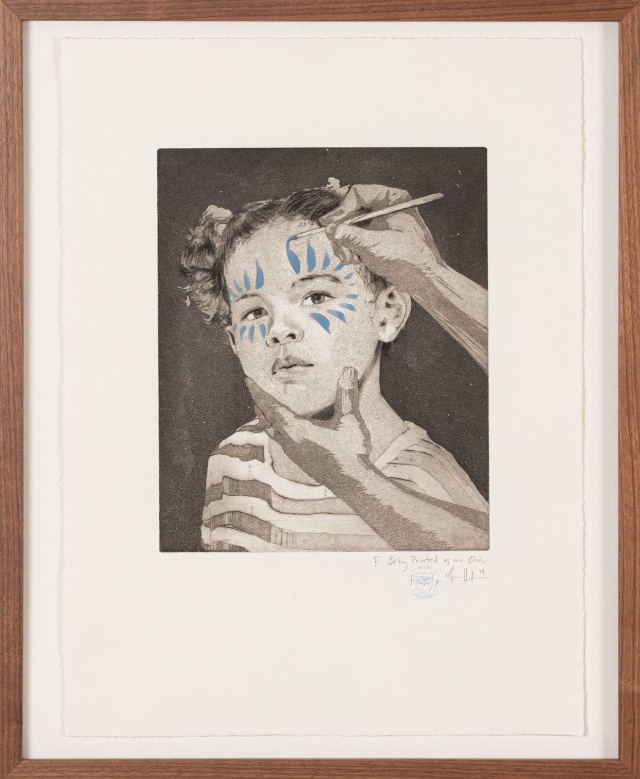 Ellen Heck, F. Being Painted as an Owl, 2024