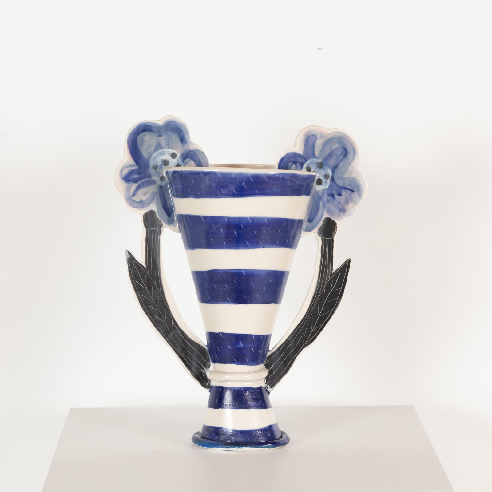 Josie Jurczenia, Blue Flower Handles Vase, 2025
