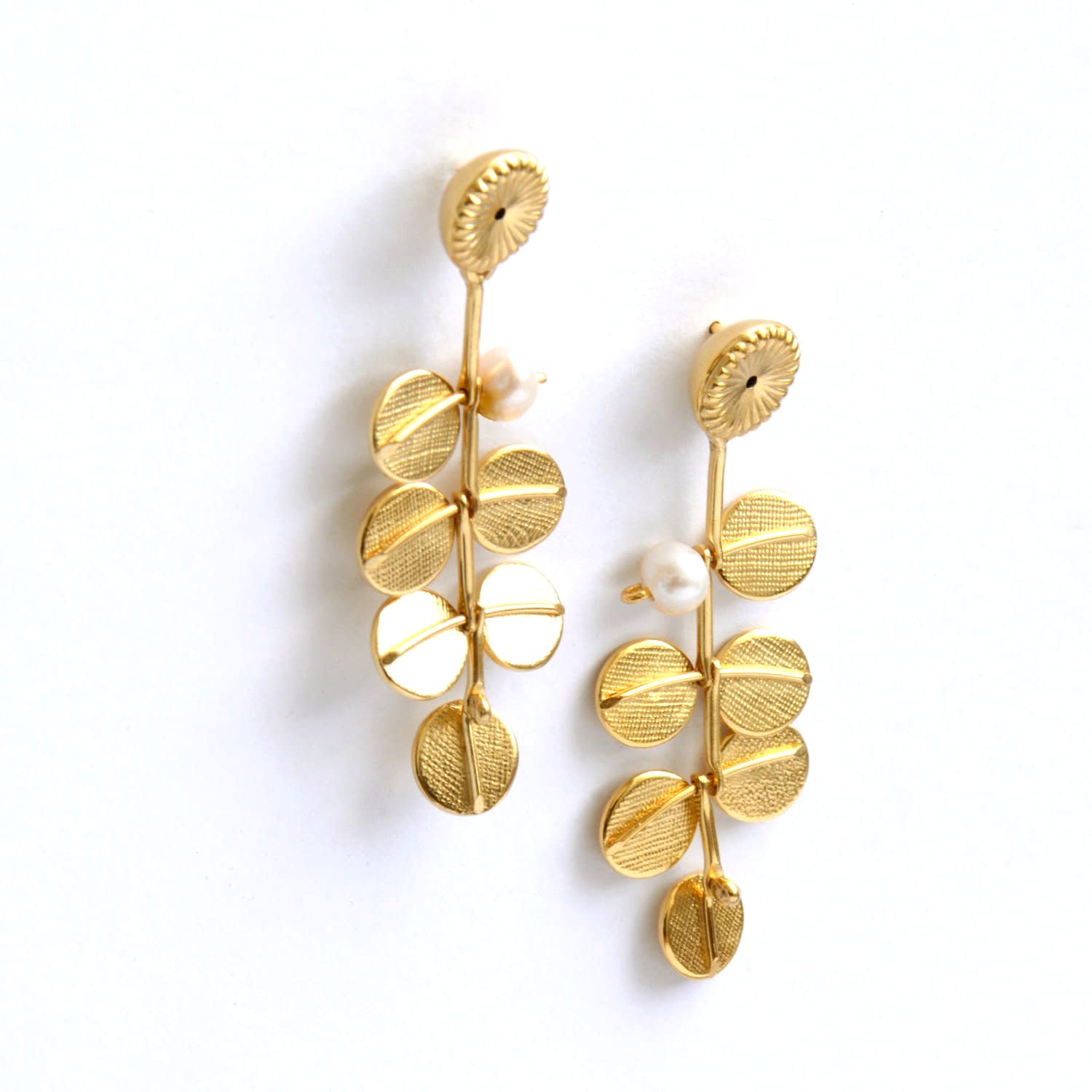 Cynthia Nge, Golden Daisy Kowhai Pearl earrings, 2025