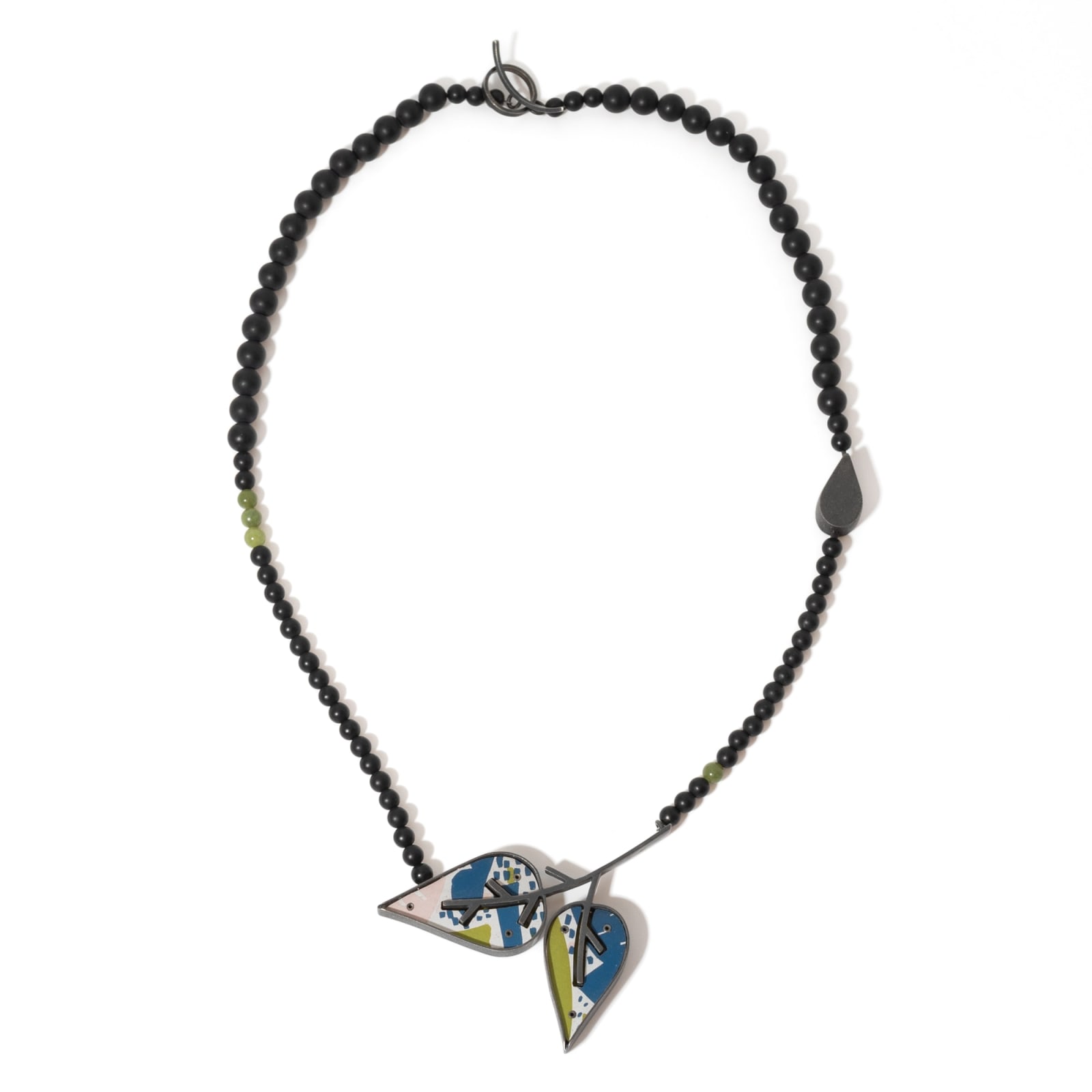 Lindsey Mann, Small Sprig Necklace - Green, 2024