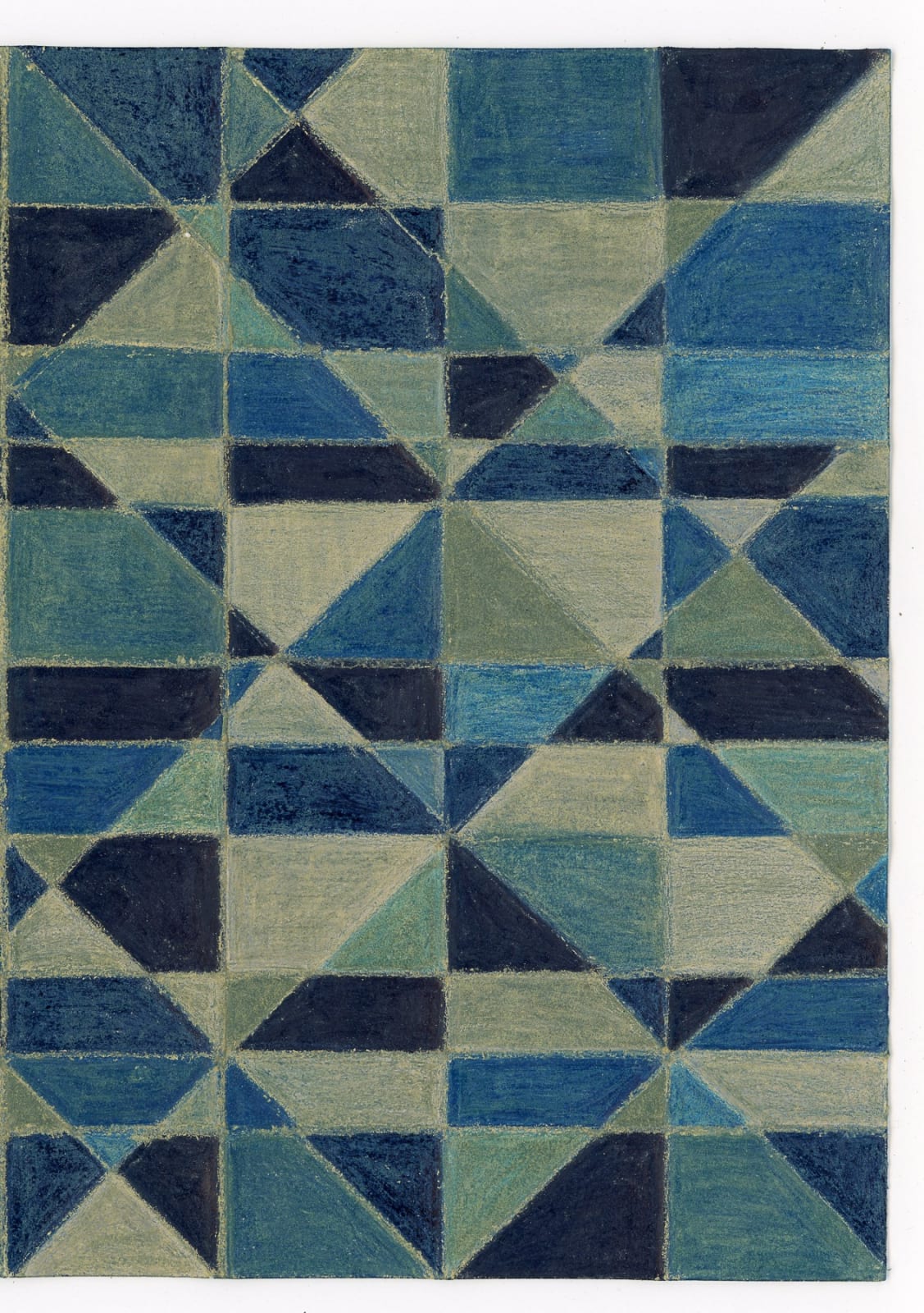 Andy Burgess, Folded Paper Blue Denim 2, 2024