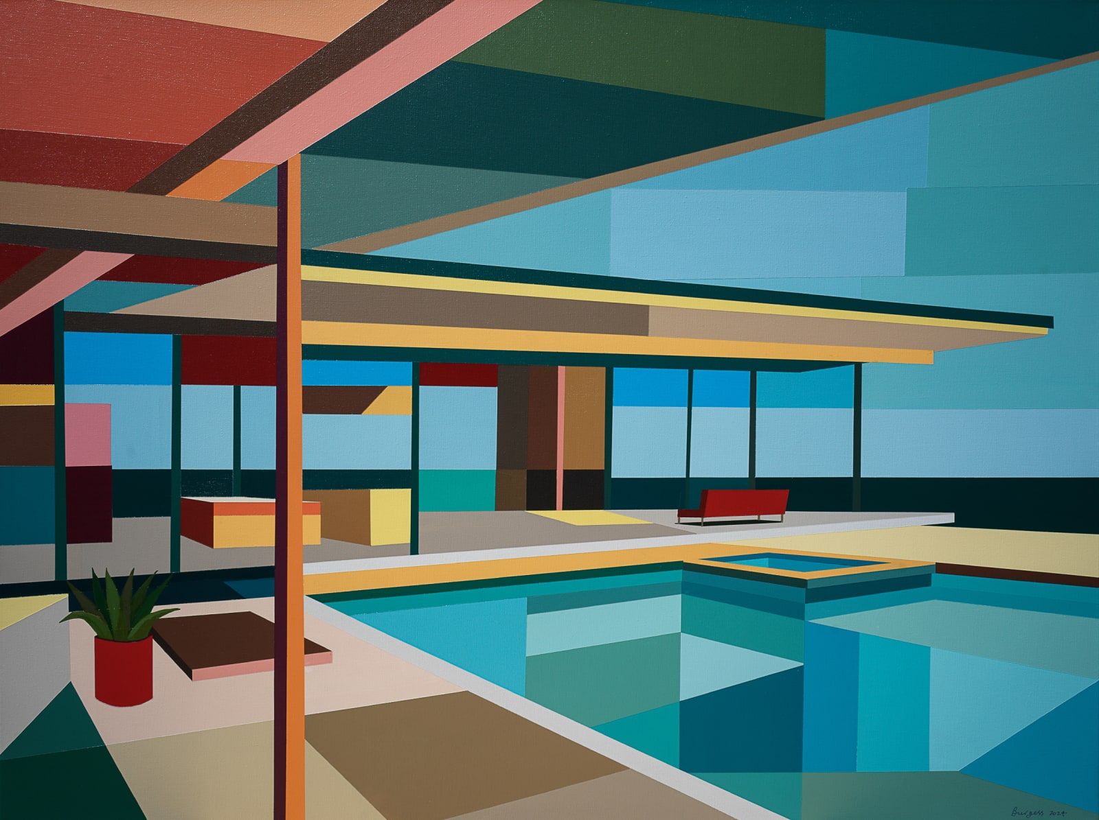 Andy Burgess, Red Stahl House , 2024