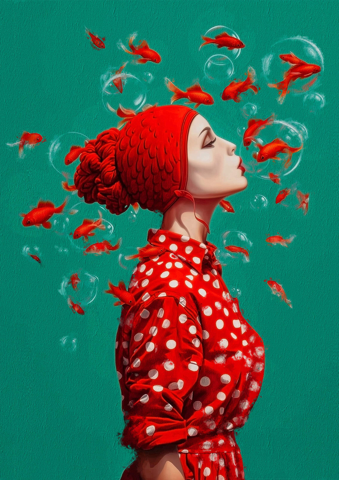 Cristina Schek, Bubbles, The Fish ((Waterline Dreams Series), 2025