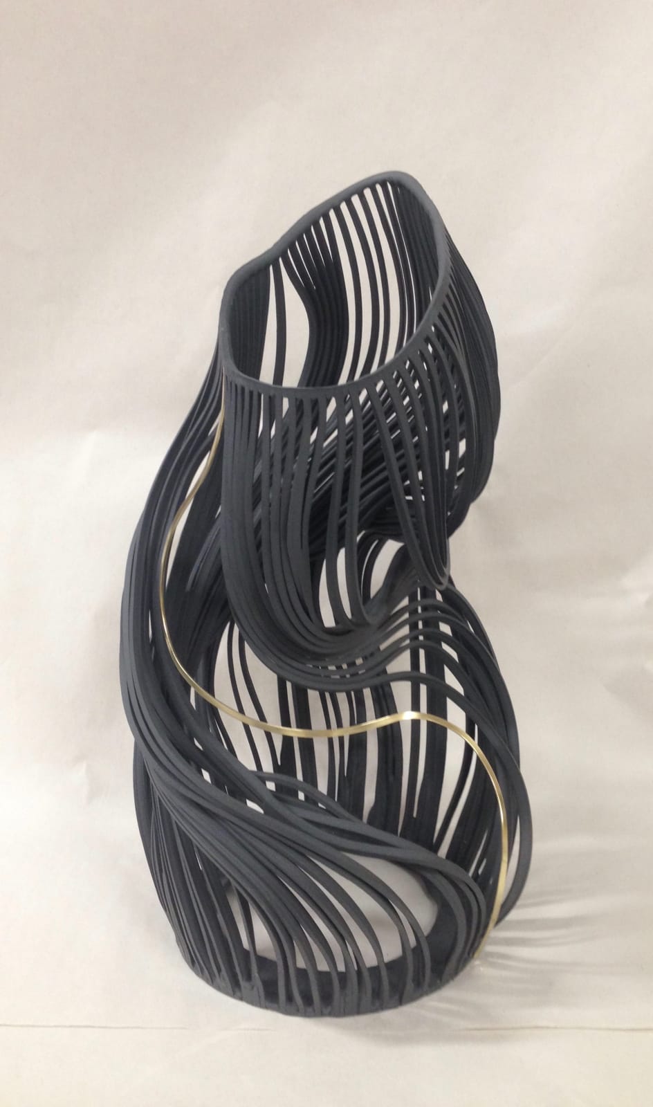 Lauren Nauman, Lines, 34 Black with brass, 2018