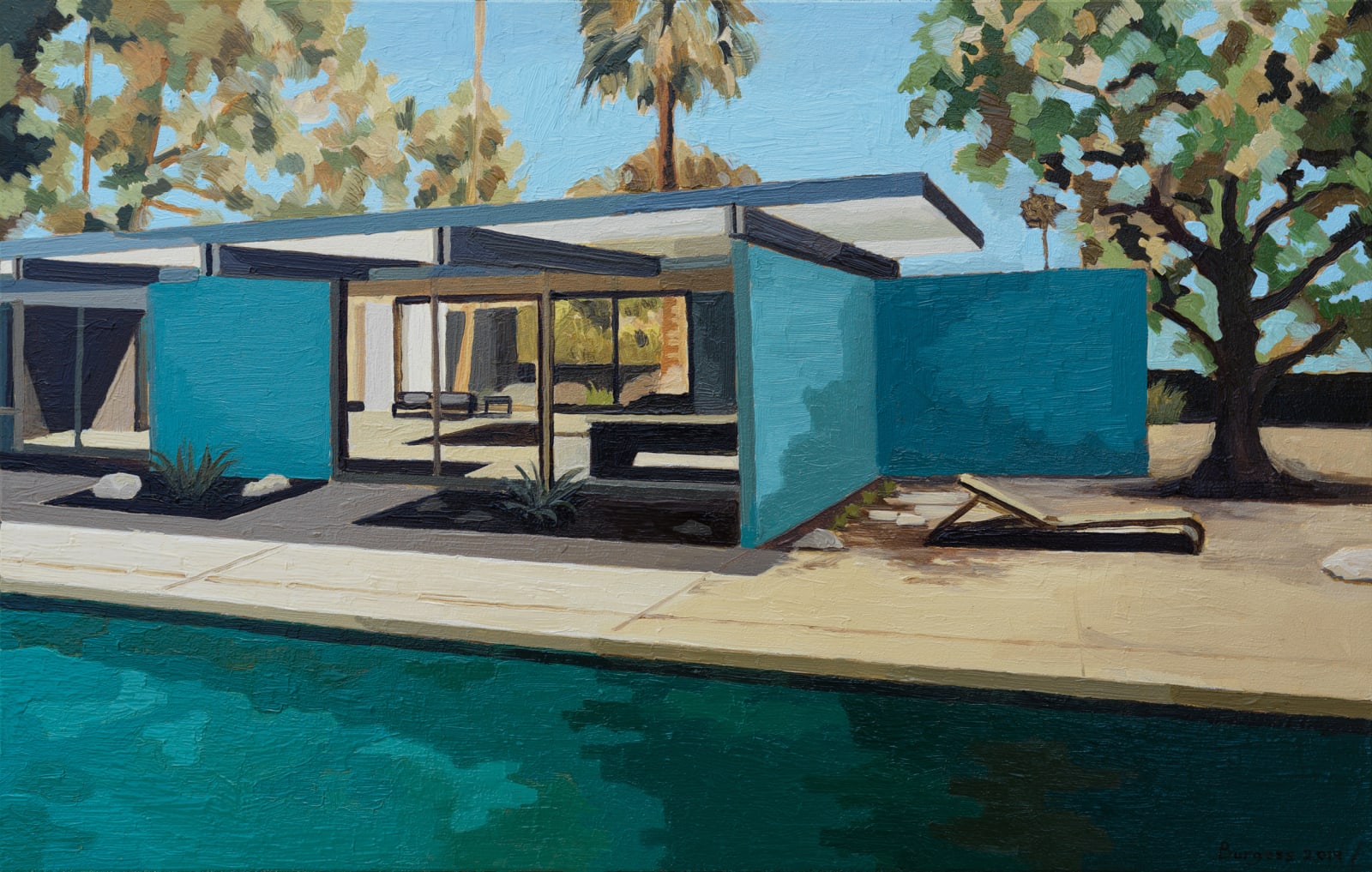 Andy Burgess, Wexler Family Home, Blue Walls, 2019