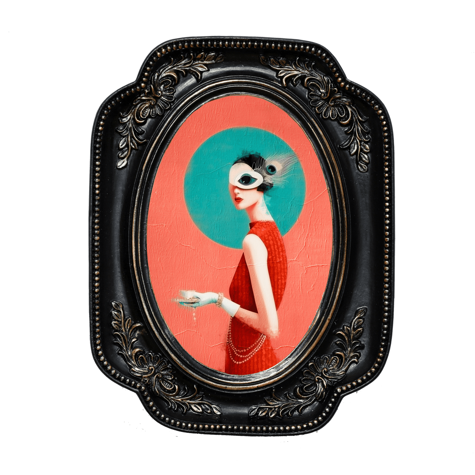 Cristina Schek, The Sip Society III, The Teacup Never Blinks, 2025