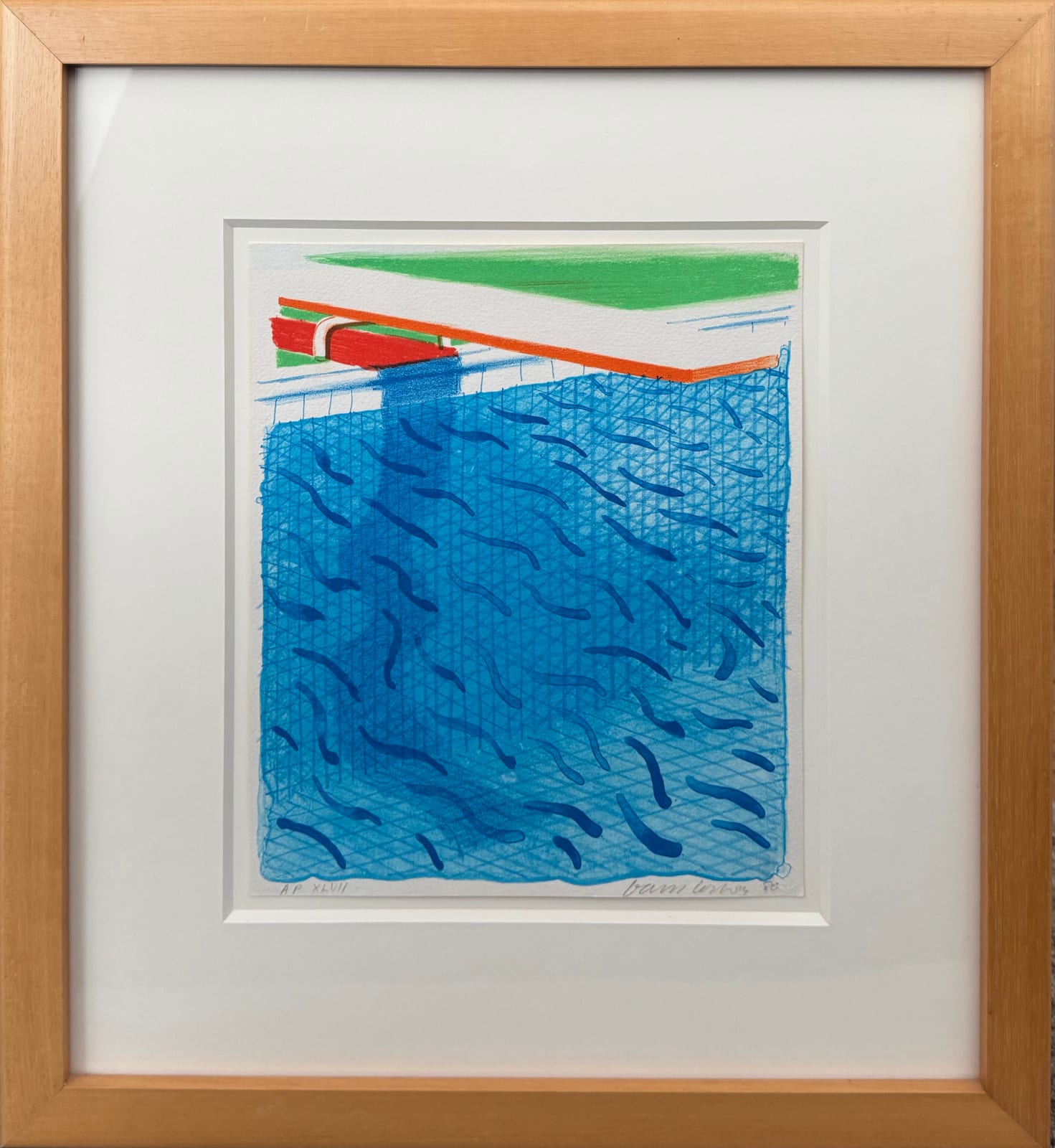 David Hockney, Pool Made with Paper and Blue Ink for Book, from: Paper Pools, 1980