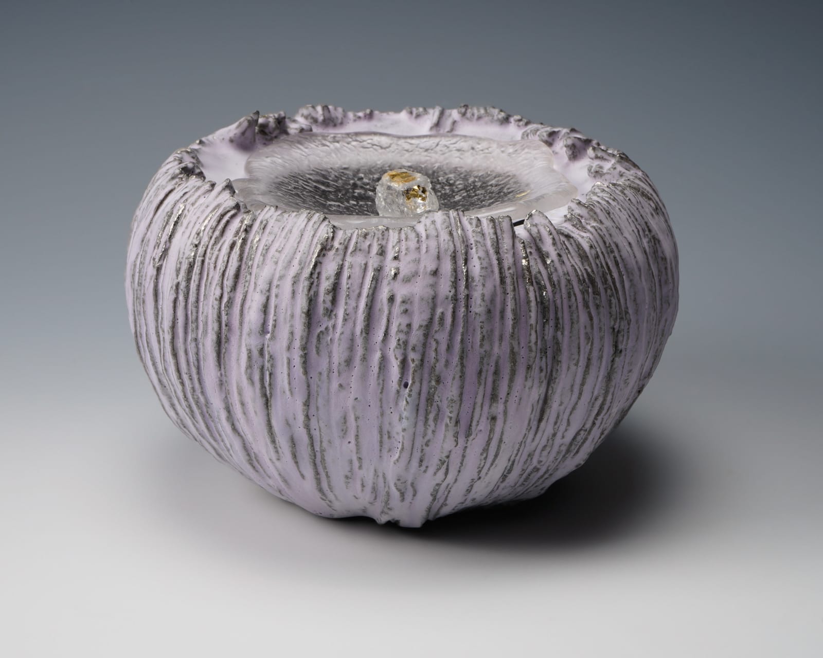 Hiruma Kazuyo 昼馬和代, Water Jar "Lake Breeze" 湖水の風 水指, 2024