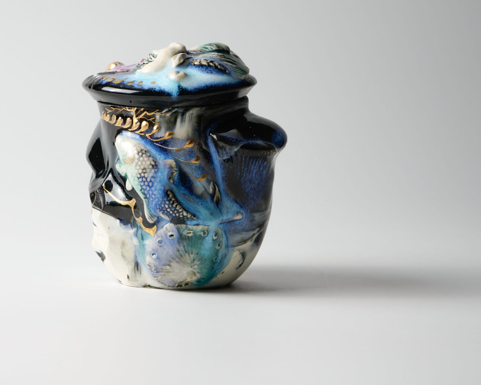 Oishi Sayaka 大石早矢香, No. 2 Tea caddy "Kinoko (mushroom)" 茶入, 2024