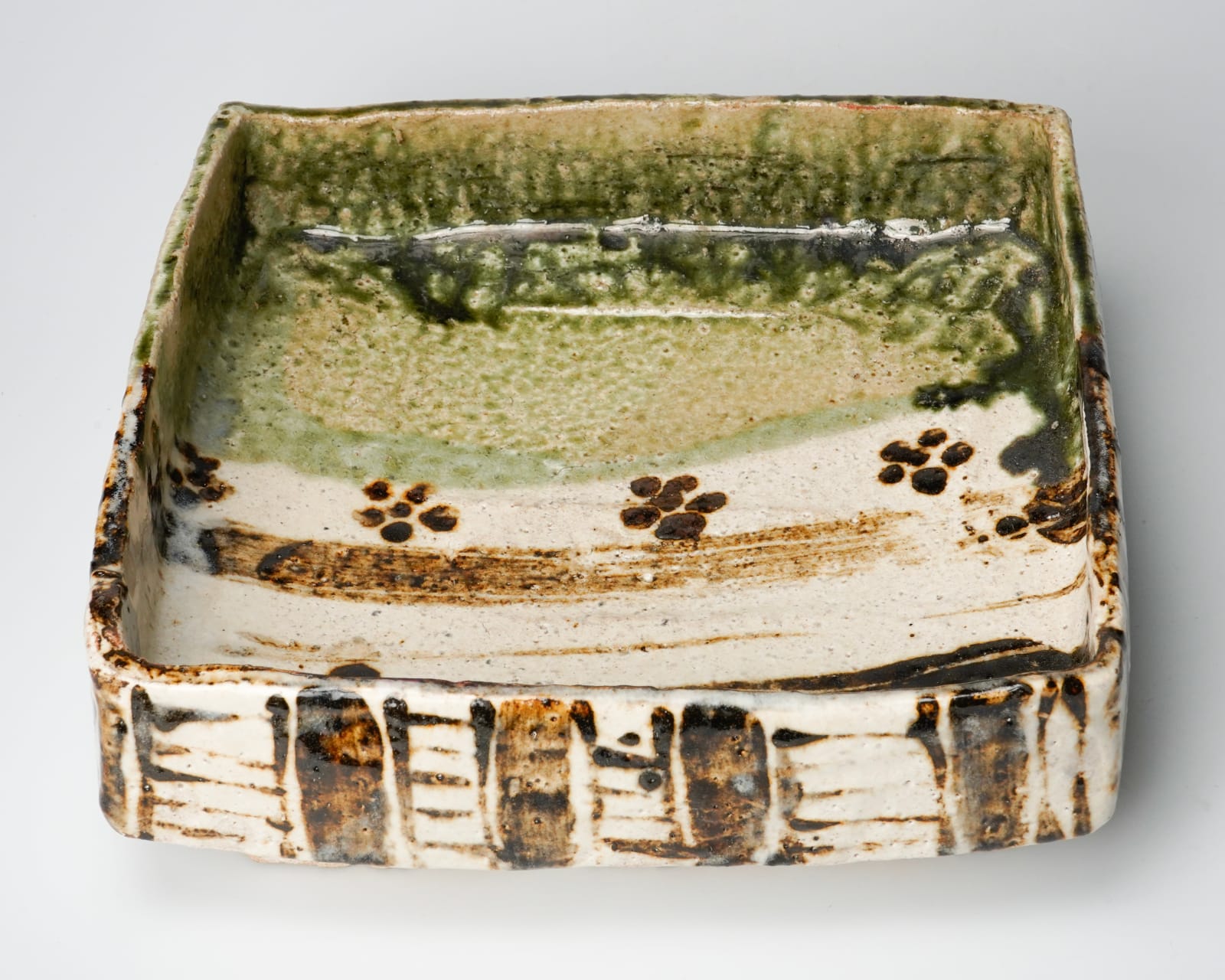 Tsuboshima Dohei 坪島 圡平, Oribe square platter