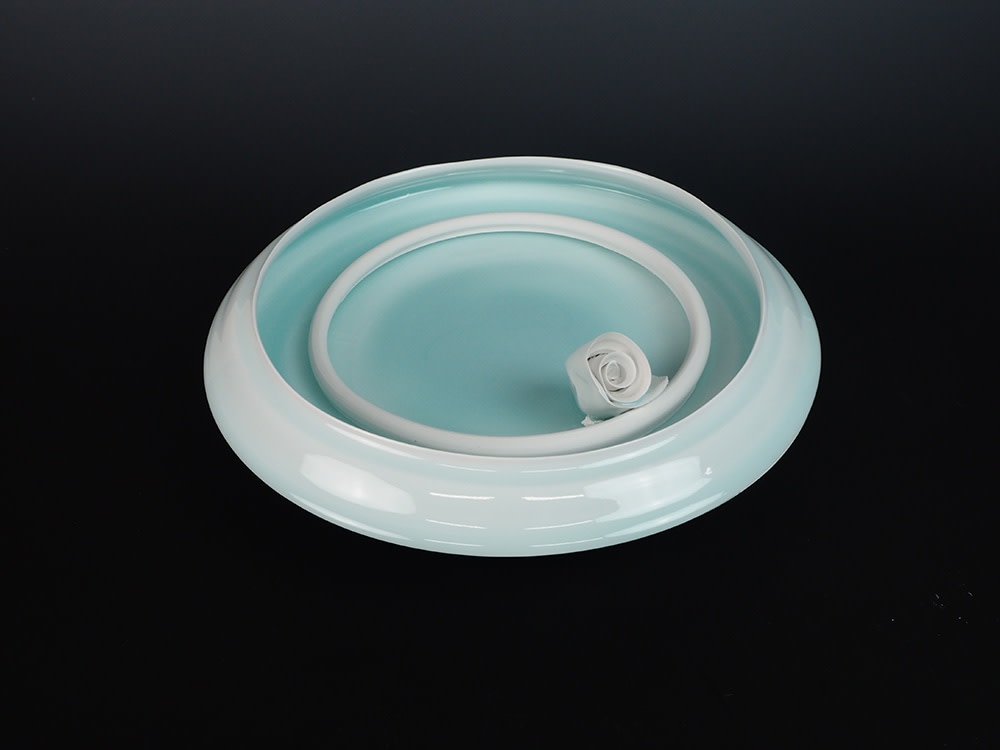 Kato Tsubusa 加藤委, Porcelain Moribana Vase/Sculpture "Sapporo-Moon"No.7
